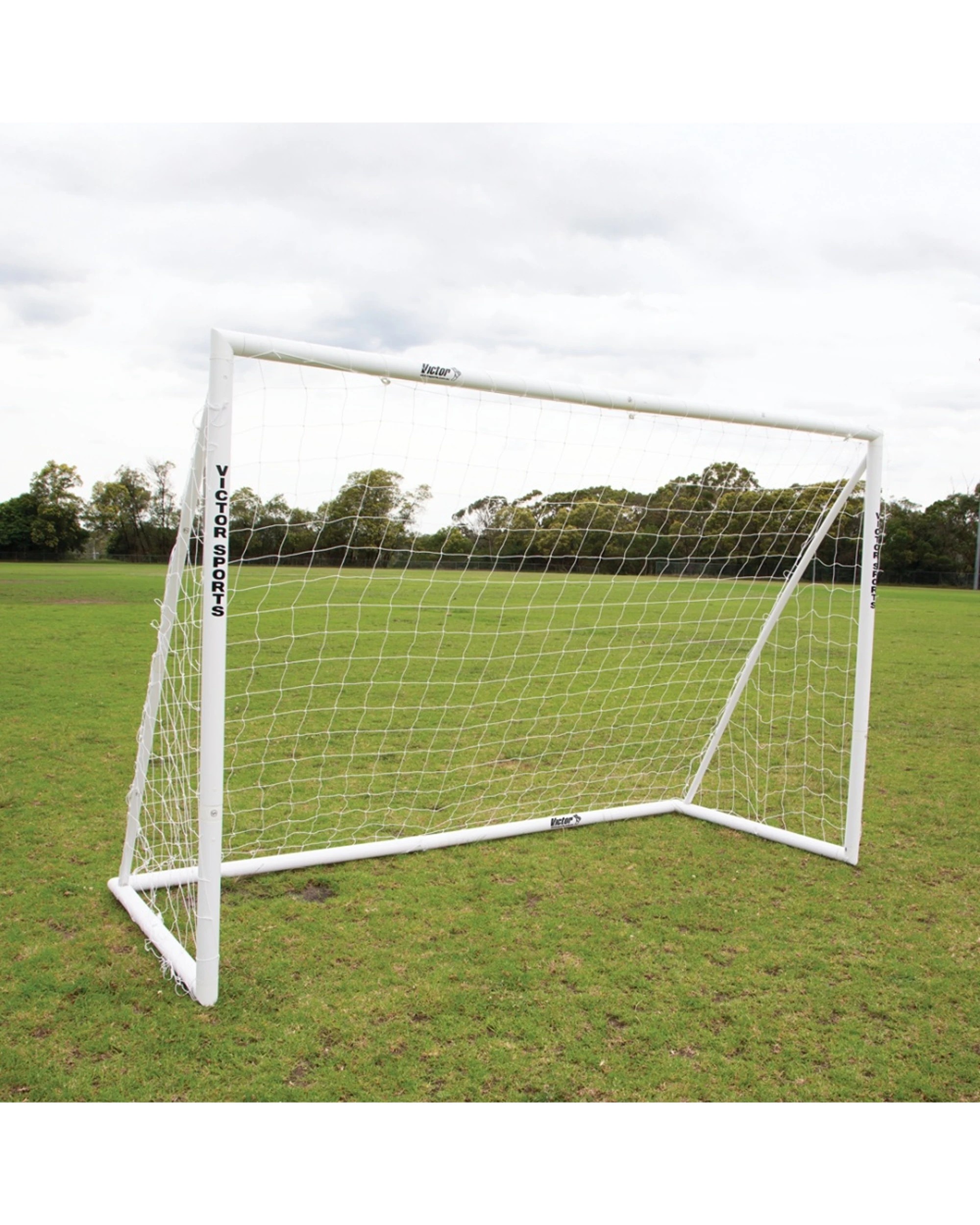 3 Victor Sports Soccer Goal PVC Portable Durable Junior Training 3x2m - White, 3 of 3