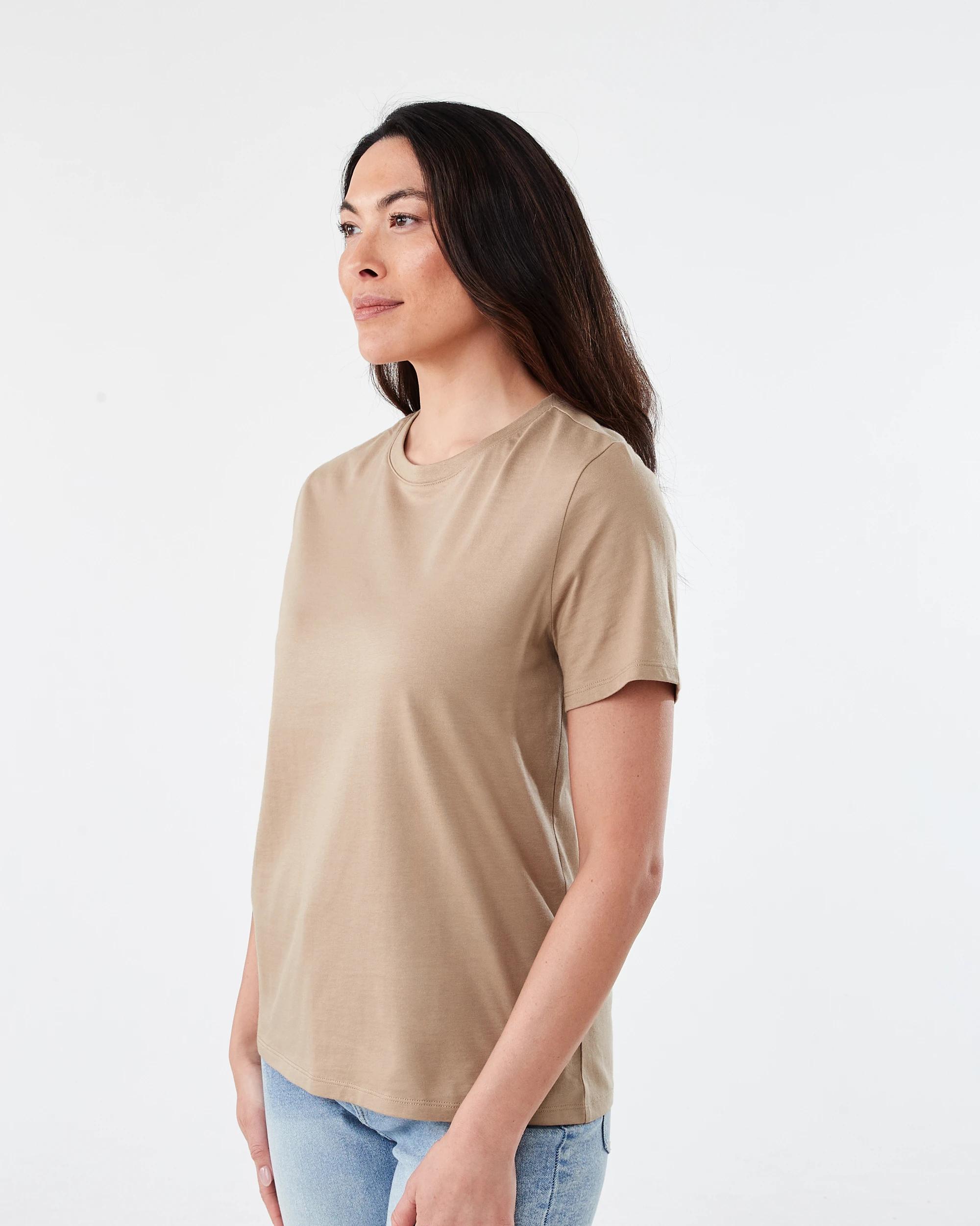 2 Short Sleeve Australian Cotton T-shirt Natural, 2 of 5