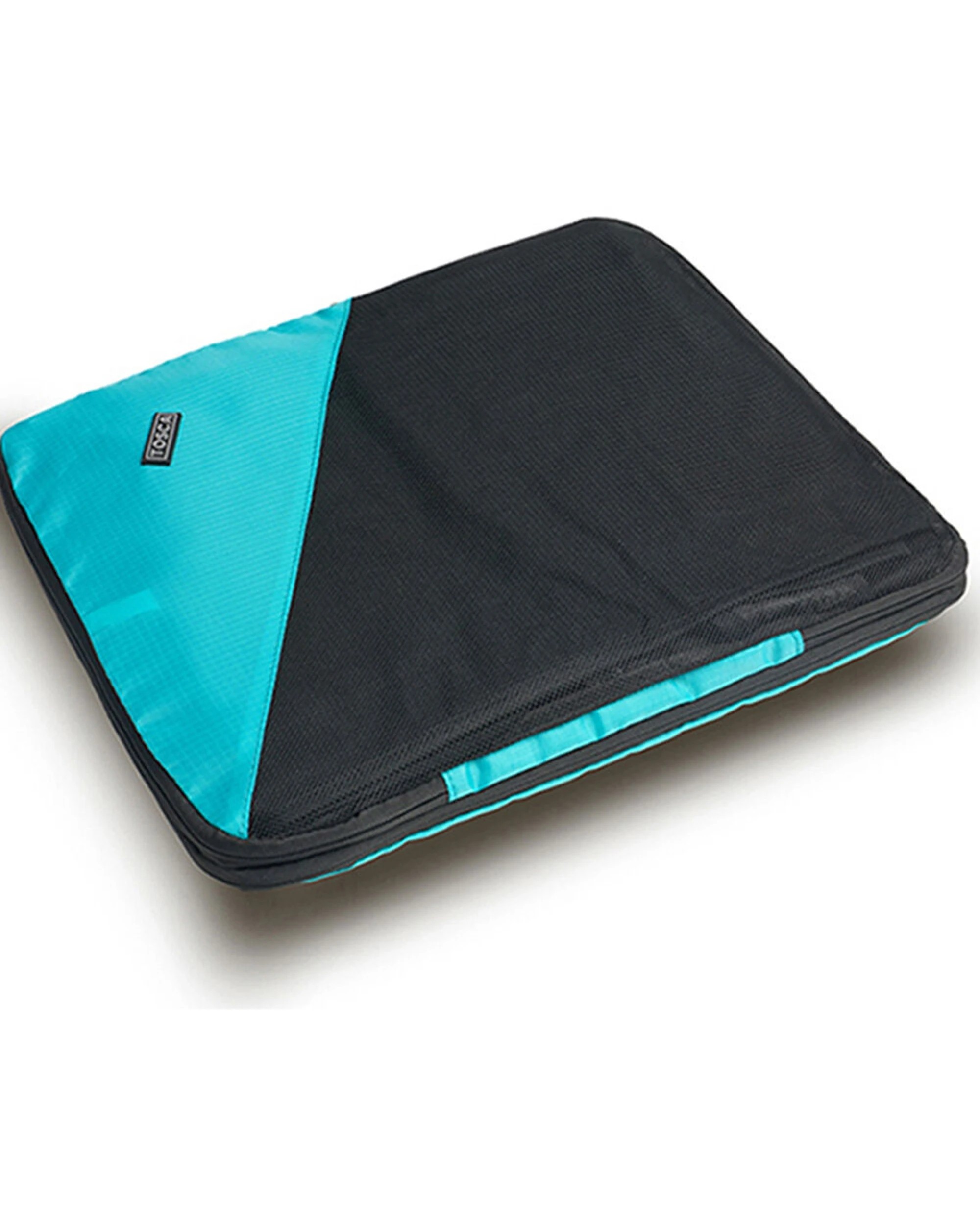 1 Tosca 2pc Compression Cube Men Travel Luggage Small Organisers Teal - Blue, 1 of 5