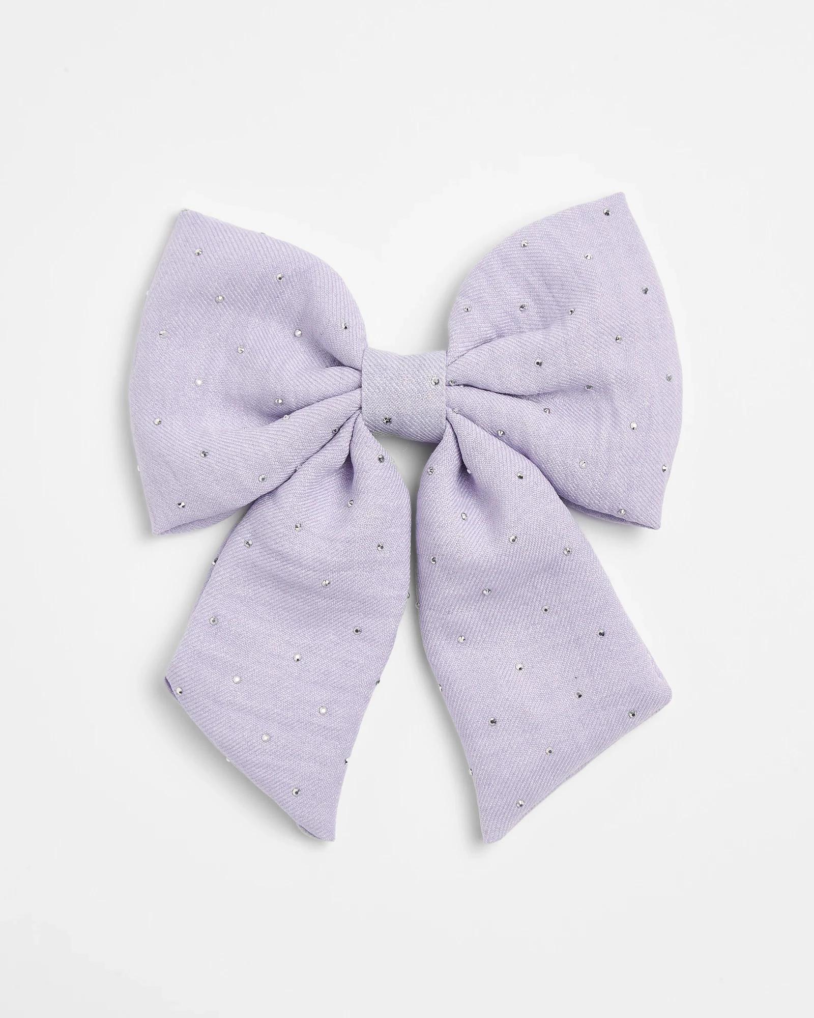 1 Target Kids Sparkle Bow Hair Clip PURPLE, 1 of 2