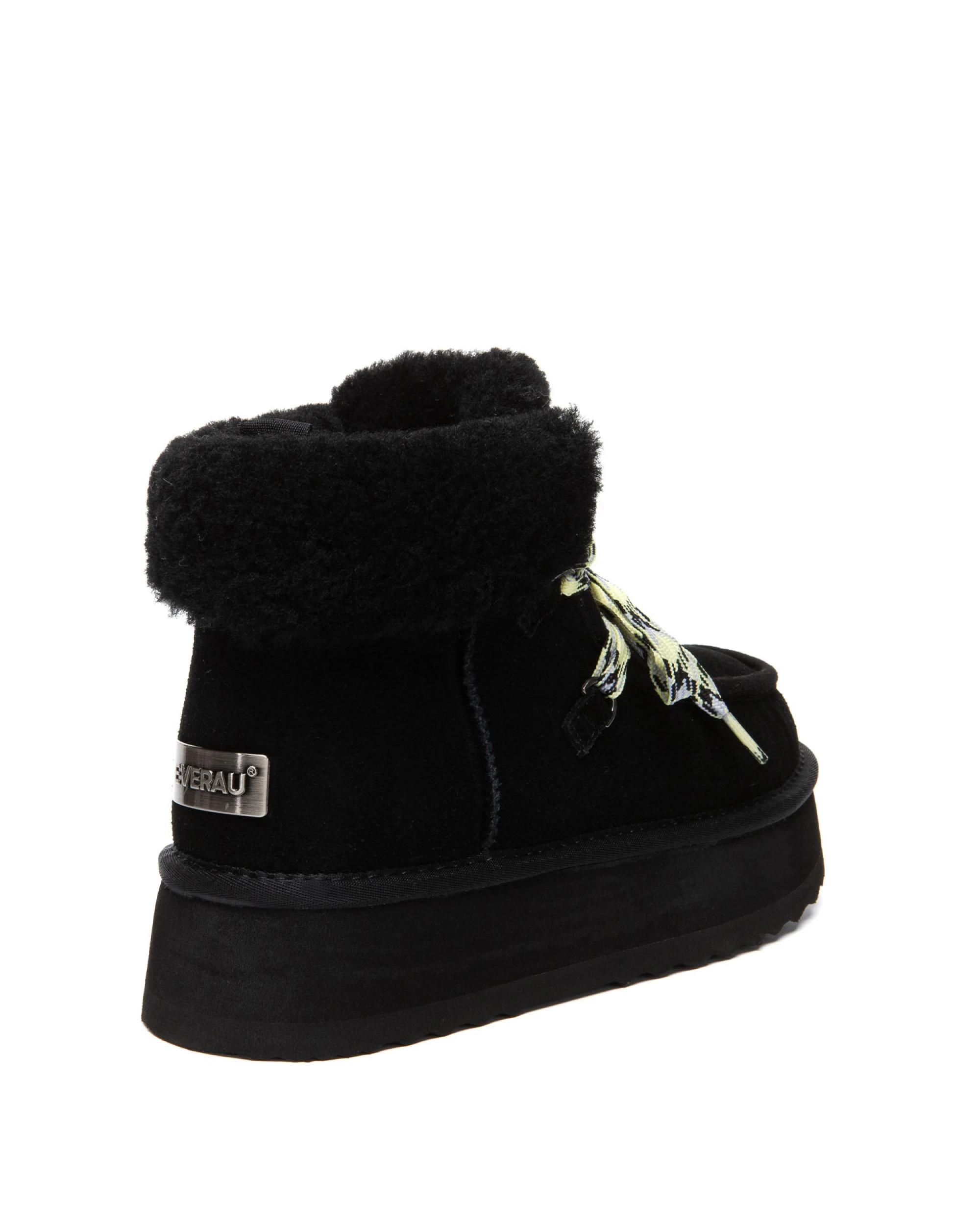 3 Everau Womens Honour Platform Boots BLACK, 3 of 5