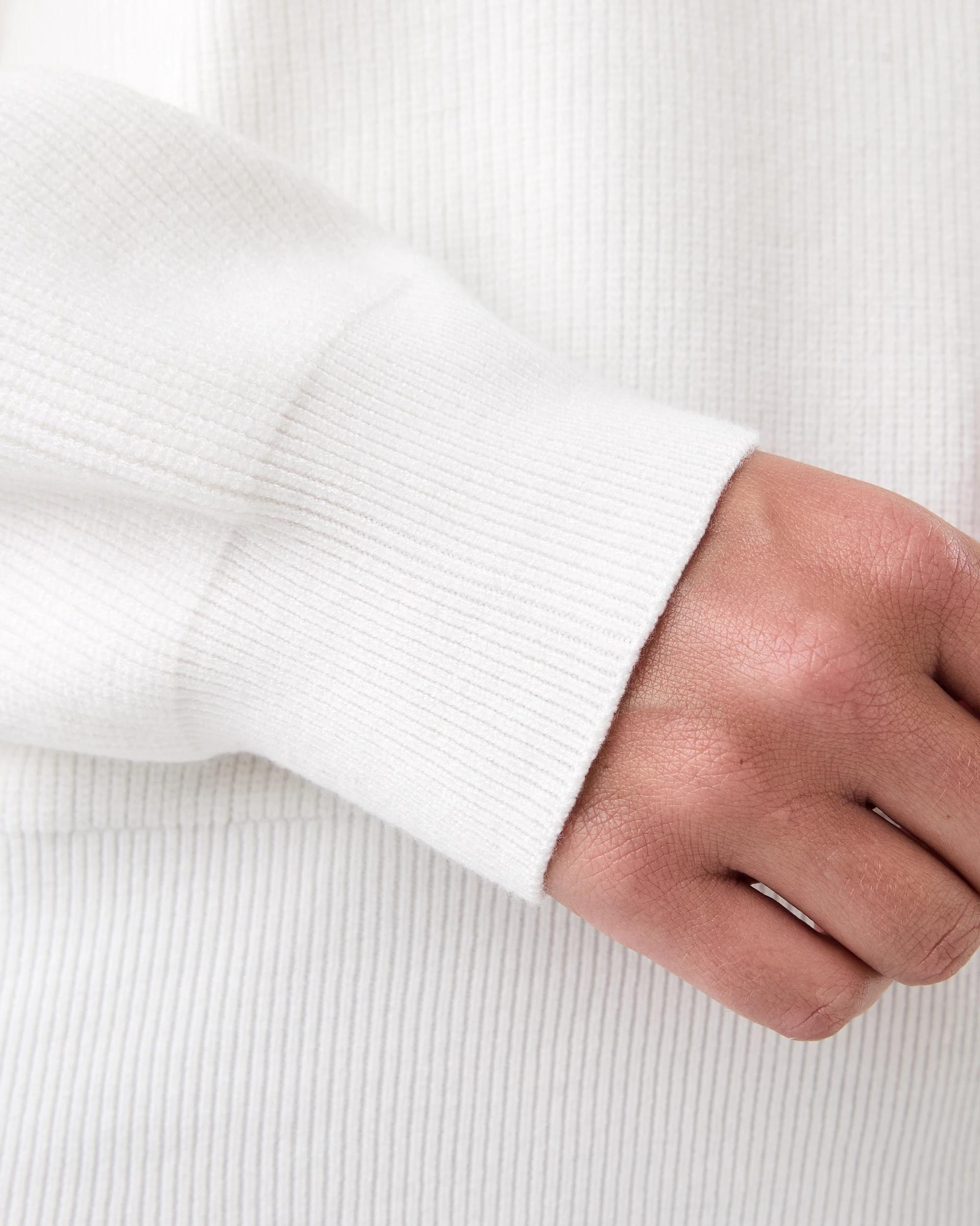 7 Ribbed Zip Through Jumper Cld White, 7 of 8