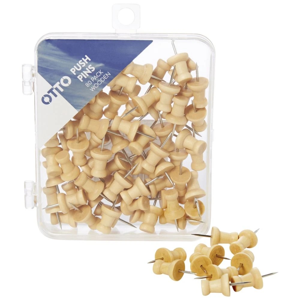 2 Otto Wooden Push Pins 80 Pack, 2 of 3