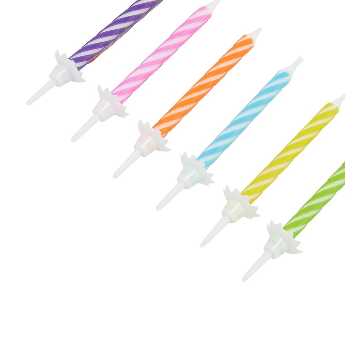 6 24 Pack Striped Candles, 6 of 8