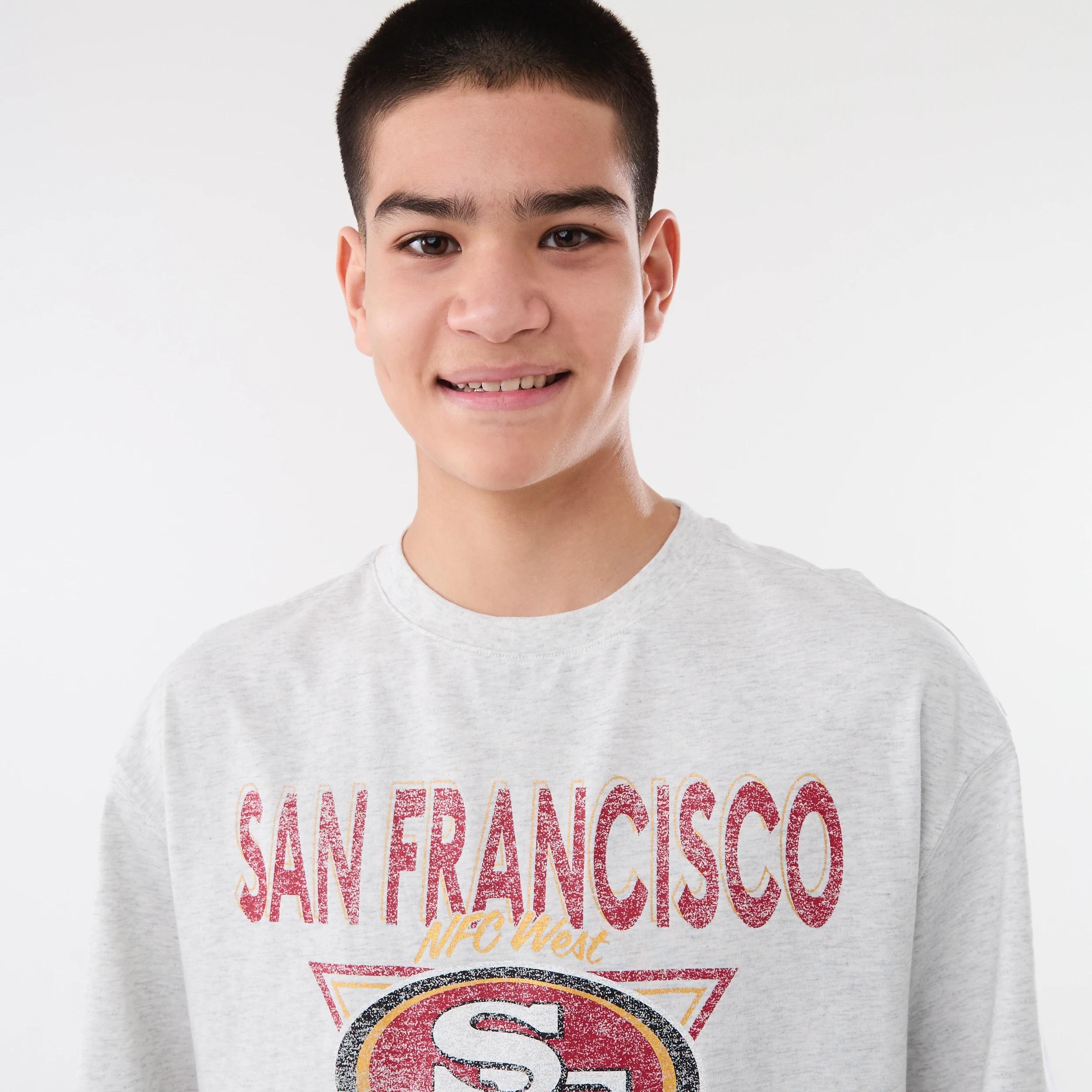 3 Official NFL Kids Youth T-shirt SAN FRAN GREY MARLE, 3 of 6