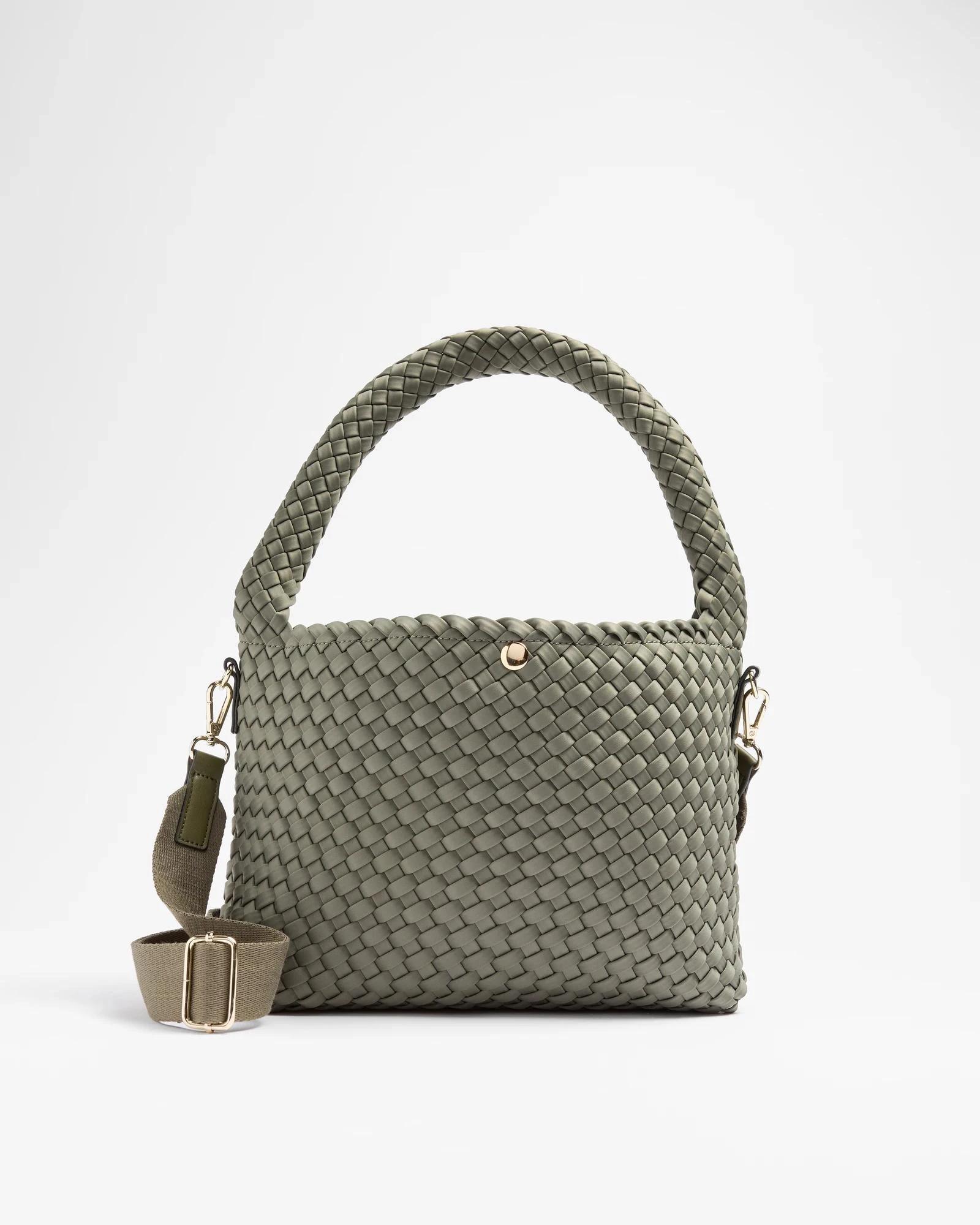 1 Target Weave Detail Shoulder Bag KHAKI, 1 of 2
