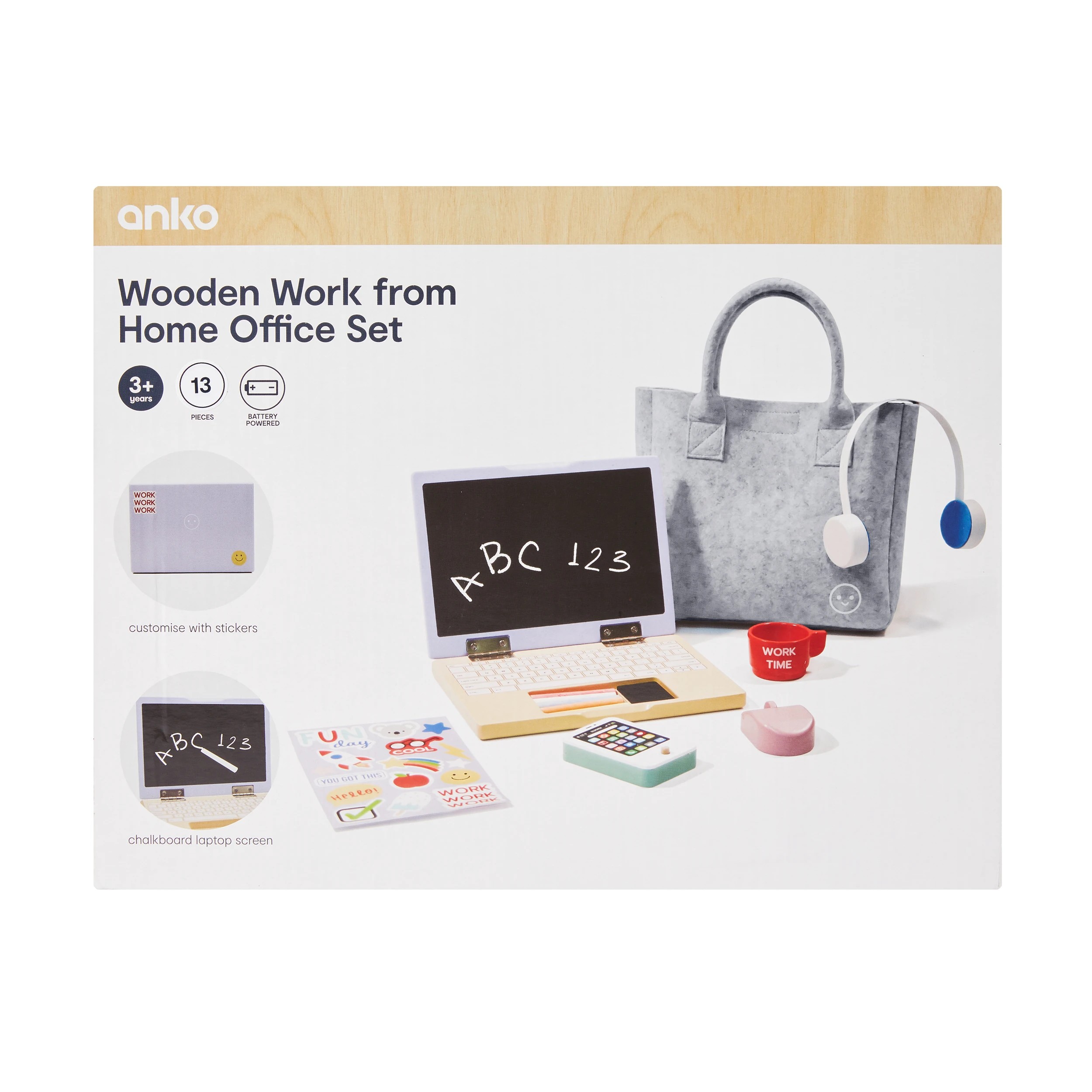 3 13 Piece Wooden Work From Home Office Set, 3 of 7