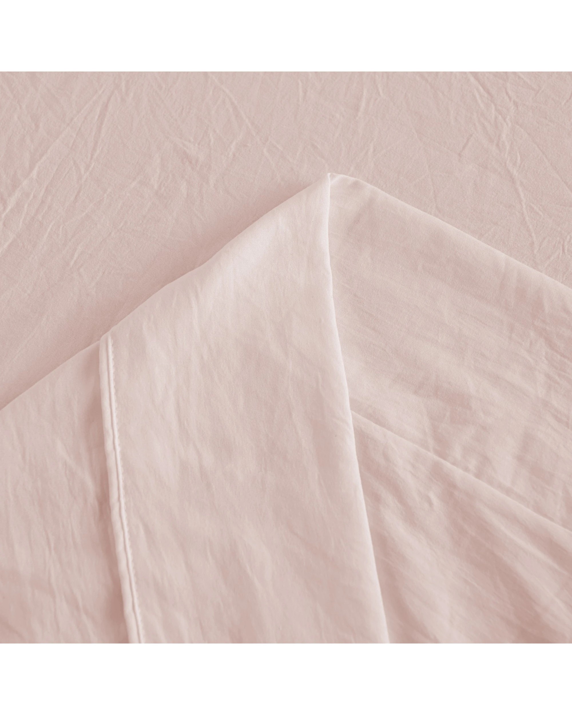 3 Dreamaker Superfine Washed Microfibre Sheet Set - King Single Bed - Blush Pink, 3 of 8