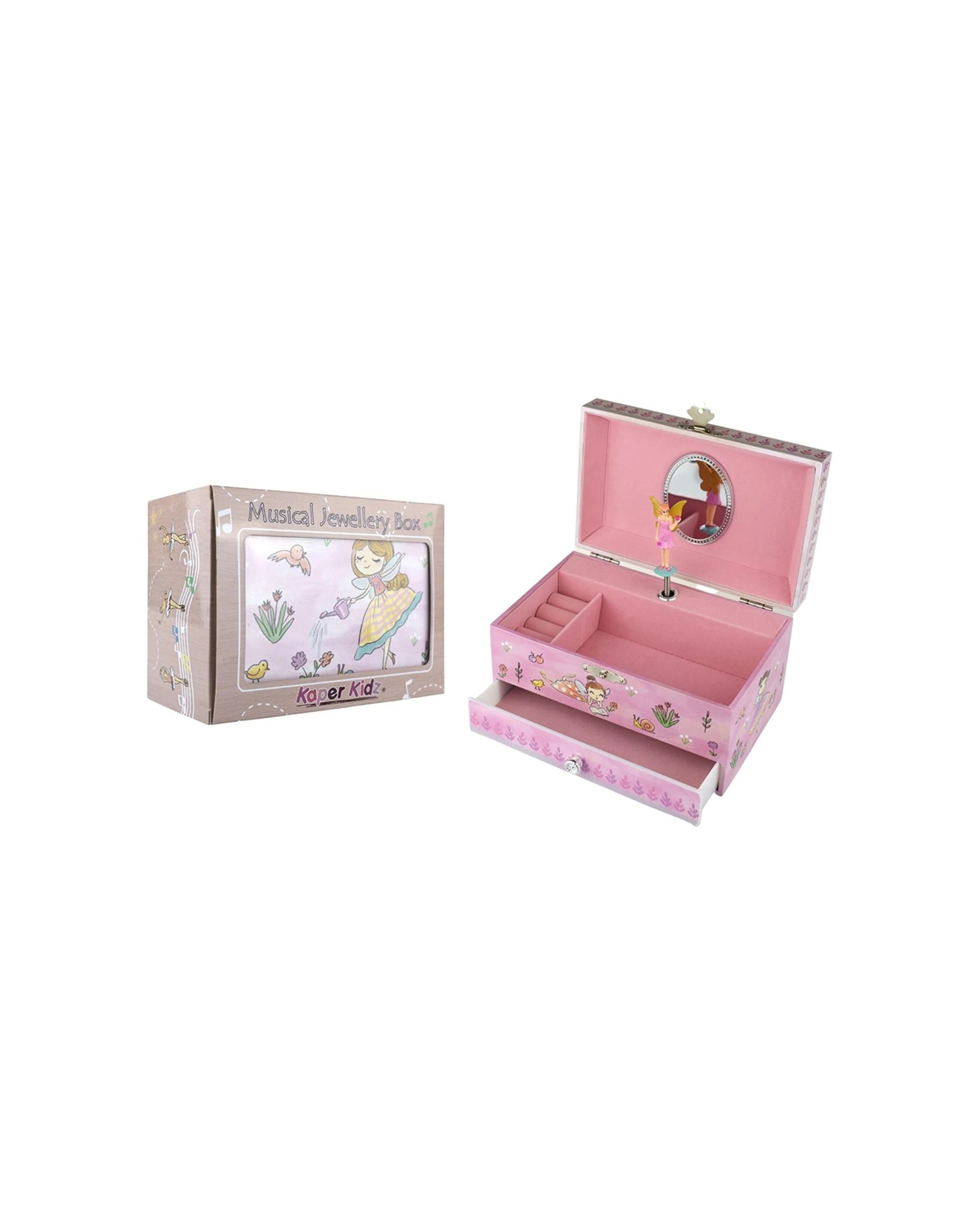 2 Kaper Kidz 15cm Lilly Fairy Heirloom Musical Jewellery Box Fairy Design 3 Years Plus - Pink, 2 of 8