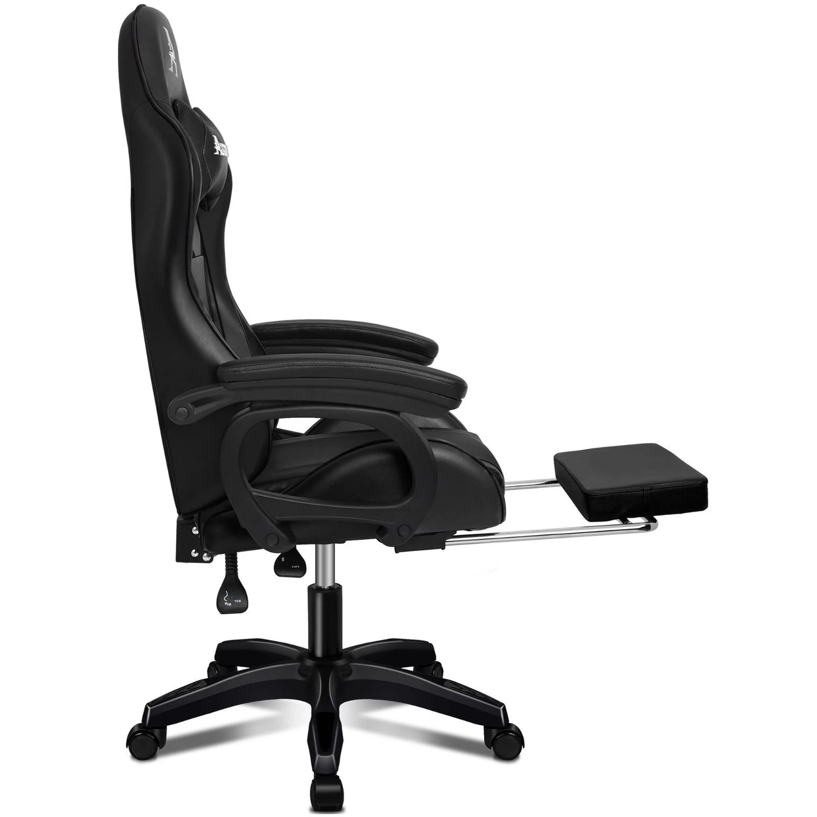 4 Alfordson Gaming Office Chair Racing Massage Computer Seat Footrest Leather - Black, 4 of 10
