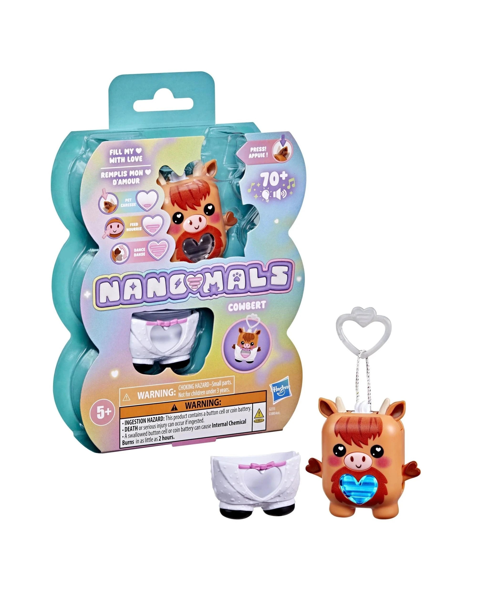1 Hasbro Nano-Mals Cowbert the Highland Cow Electronic Fidget Pet, 1 of 6