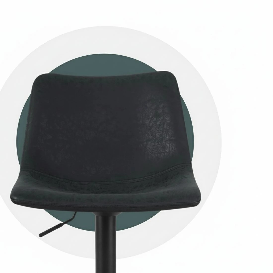 4 Artiss 4x Bar Stools Vintage Leather Swivel Gas Lift - Black, 4 of 5