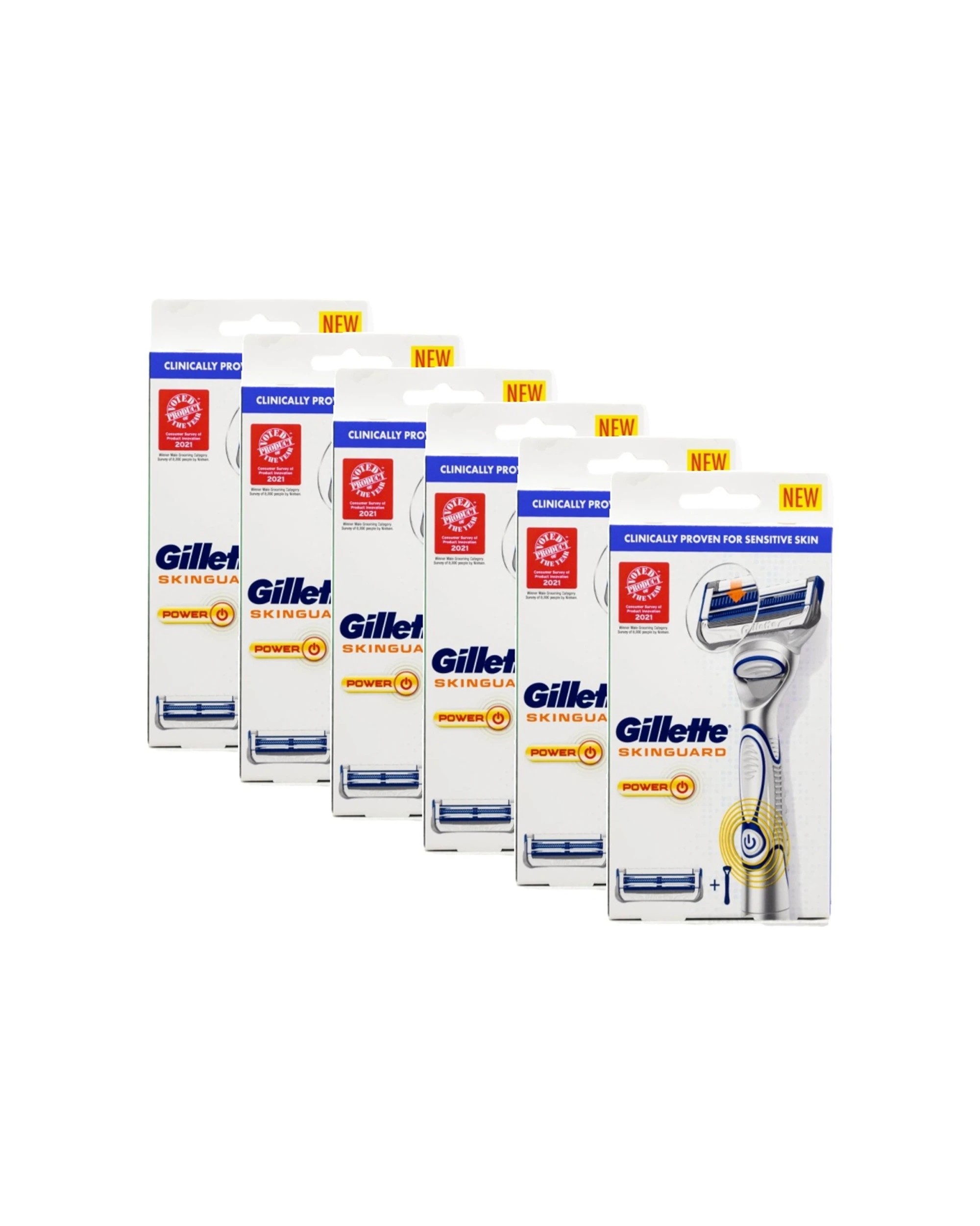 1 Gillette 6PK SkinGuard Sensitive Skin Precision Razor With Handle And Cartridge - Multi, 1 of 3