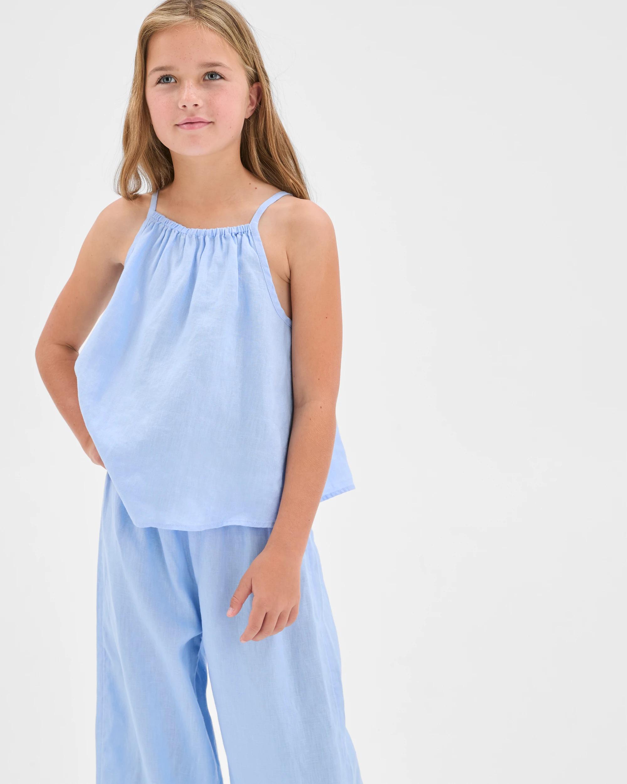 2 Target Kids European Linen Cami BLUE, 2 of 6