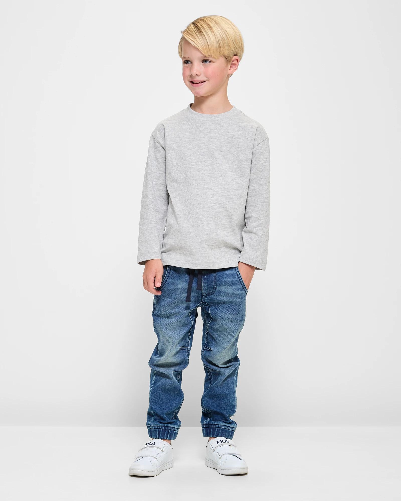 2 Target Australian Cotton Long Sleeve Heavyweight Top 2 Pack GREY MARLE, 2 of 5