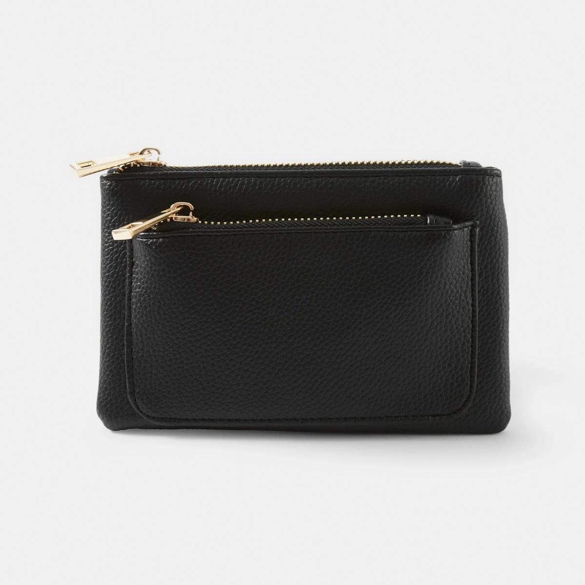 1 Double Pocket Purse BLACK, 1 of 4