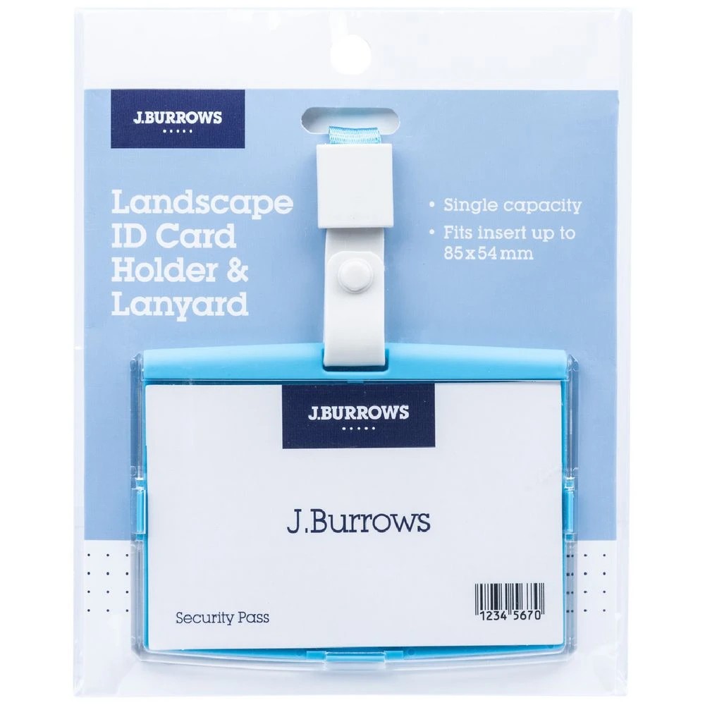 1 J.Burrows ID Holder with Lanyard Landscape Blue, 1 of 3