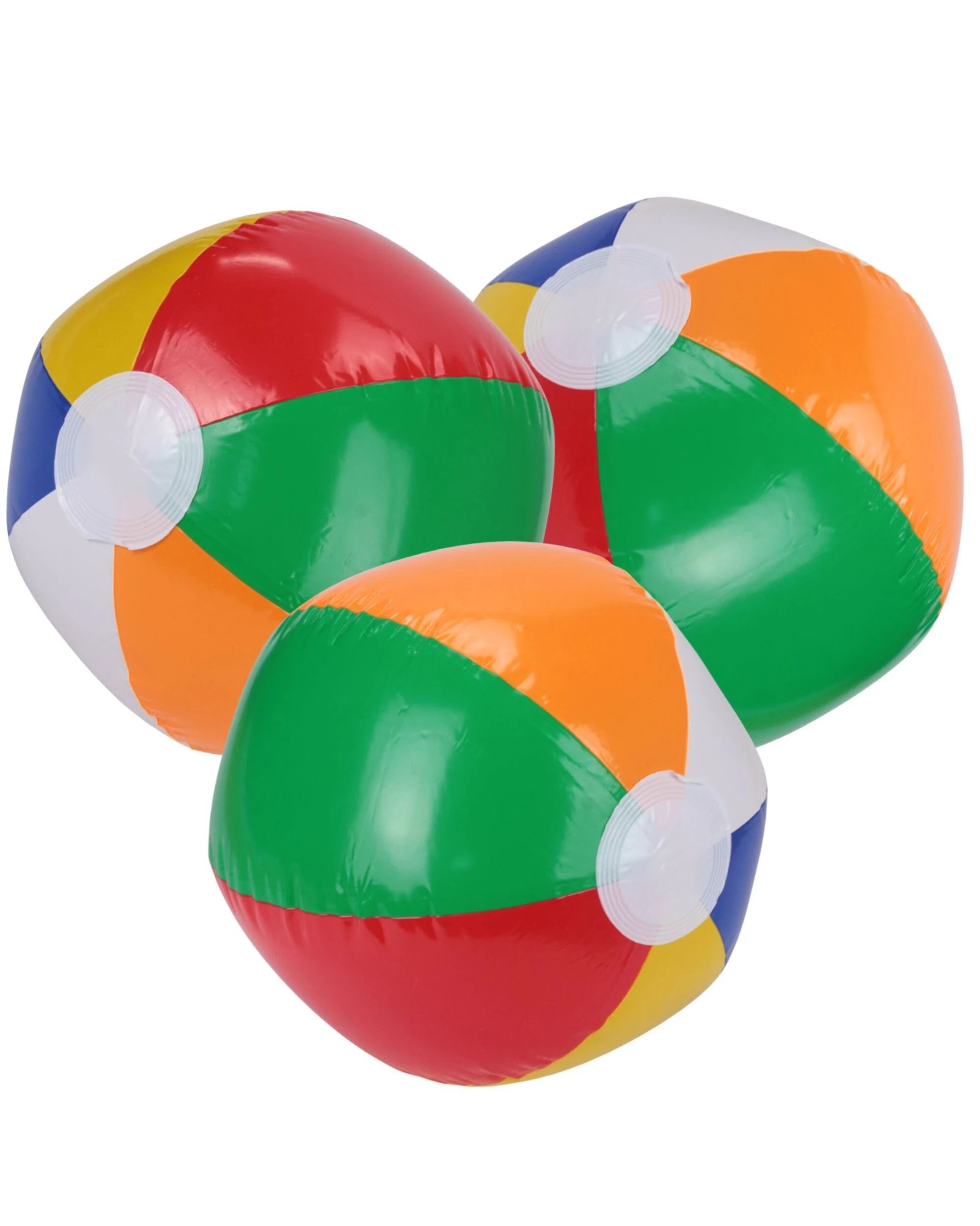 1 Party Maker Inflatable Rainbow Beach Balls 20cm Pack of 12 - Assorted, 1 of 3