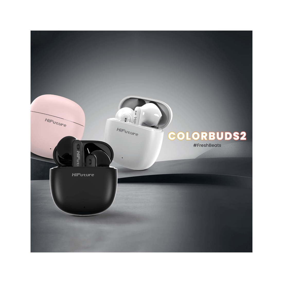 4 Hifuture Colourbuds2 True Wireless Bluetooth Soft Bass Earbuds Noise Cancel - Black, 4 of 6