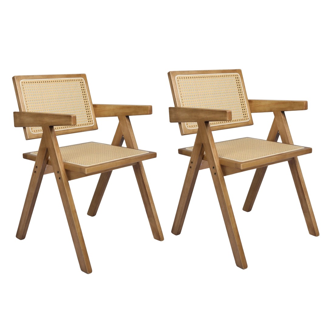 1 Levede 1 Set Of 2 Rattan Dining Chair - Natural, 1 of 6