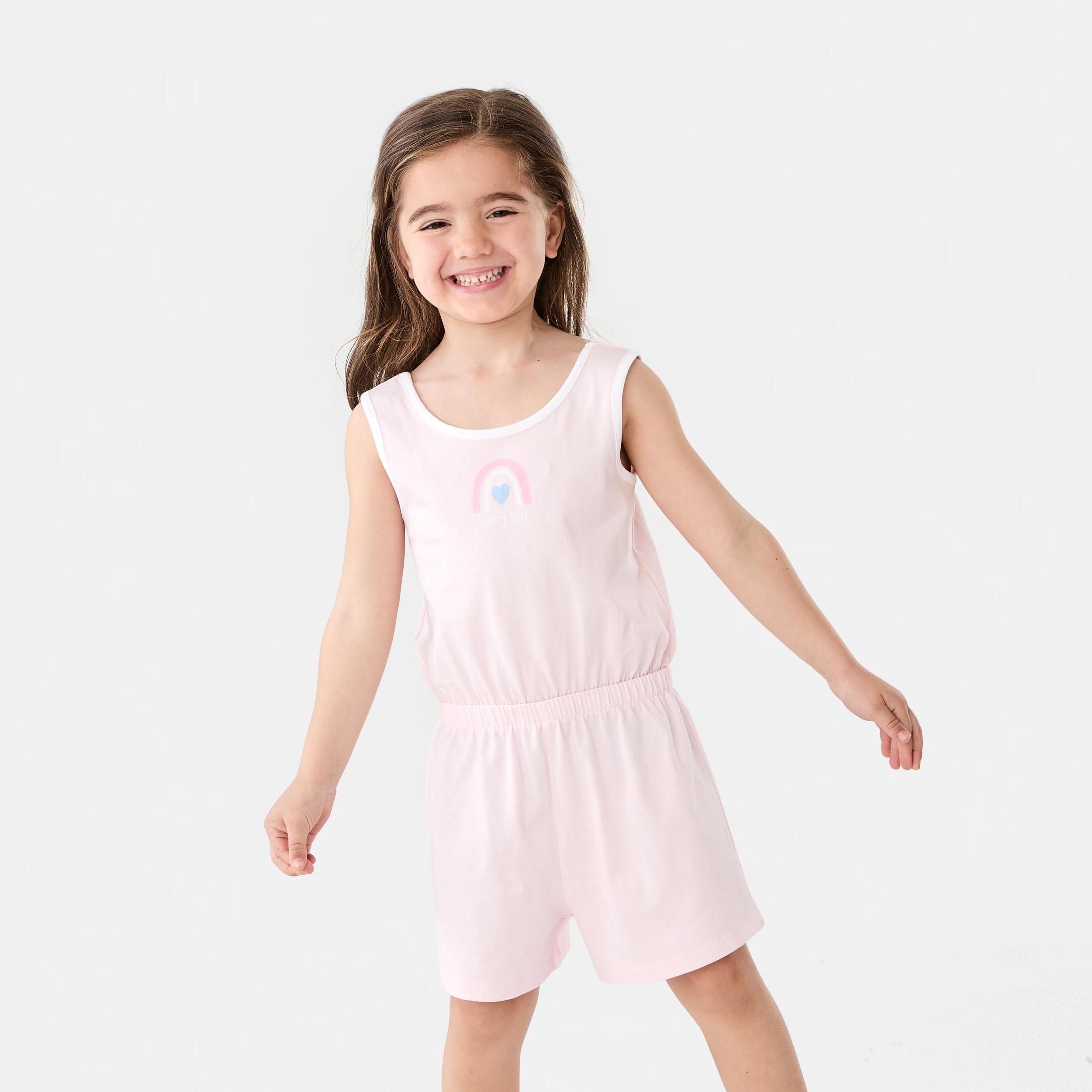 1 Printed Playsuit PINK HAPPY DAY RAINBOW, 1 of 8