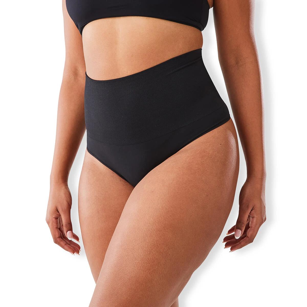 2 2 Pack Medium Control Seamfree Shaping G-string Briefs TAN, BLACK, 2 of 8