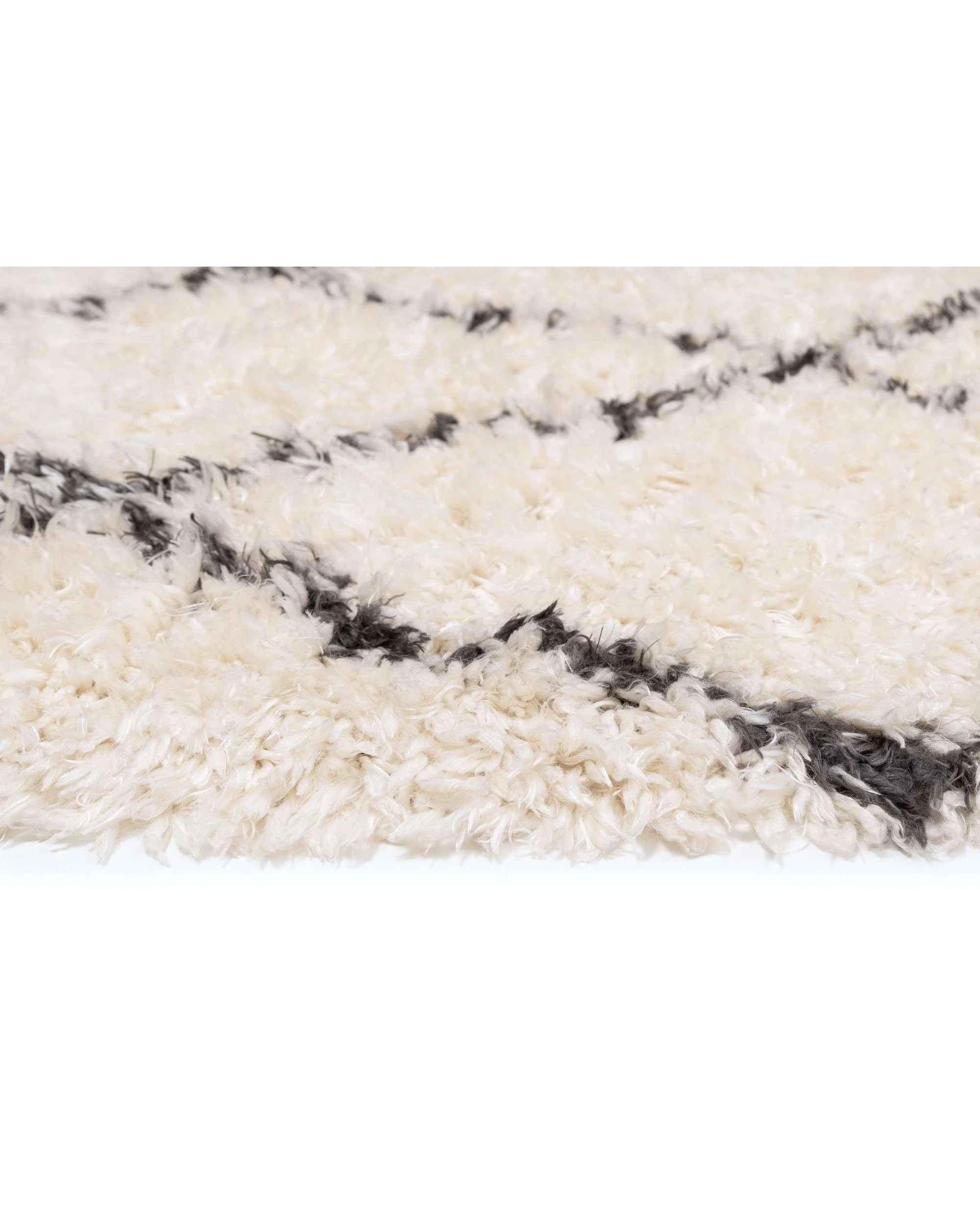 6 Loopsie Rusk Diamond Shag Rug-370cm x 280cm - White, 6 of 8