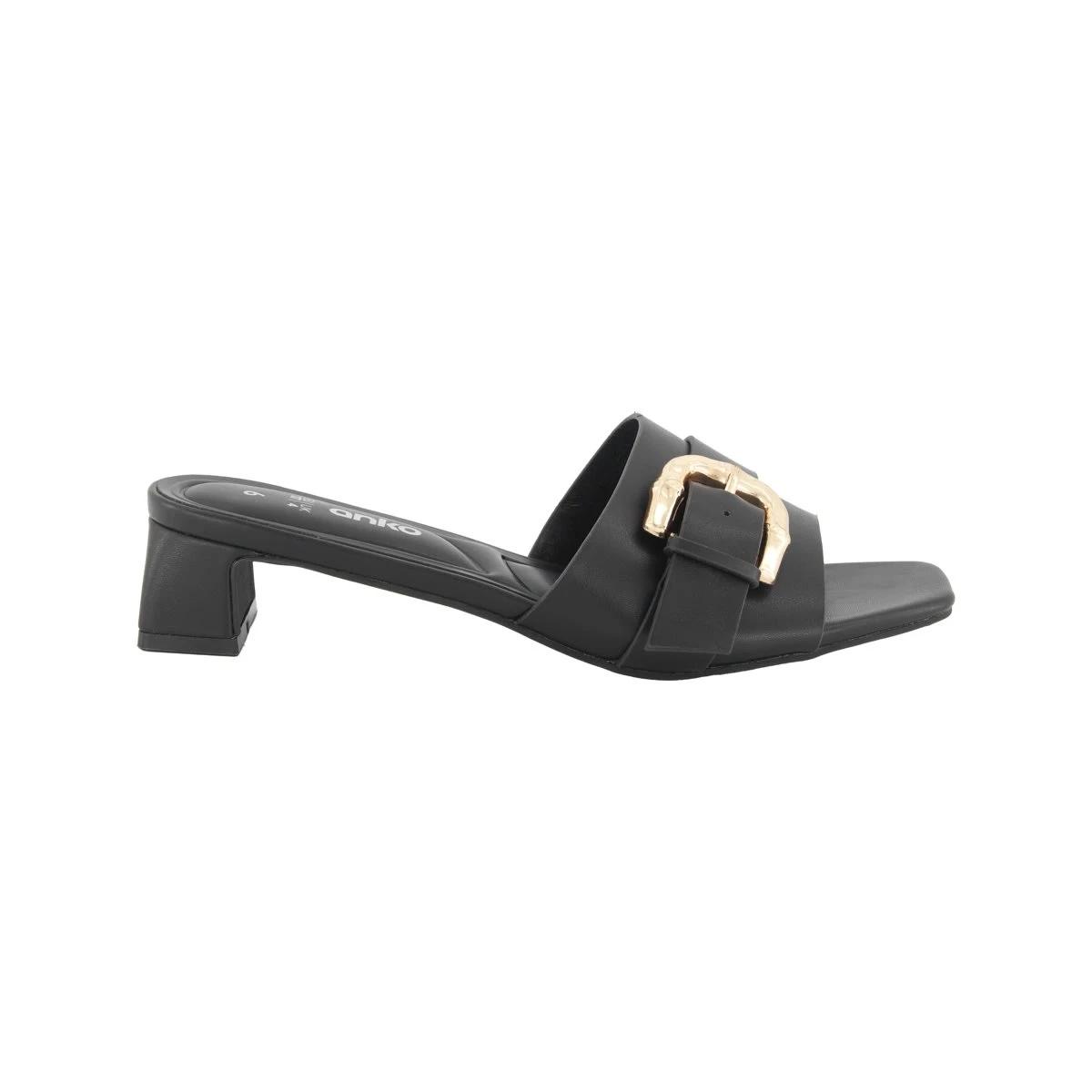 1 Buckle Low Heel Mules Black, 1 of 5