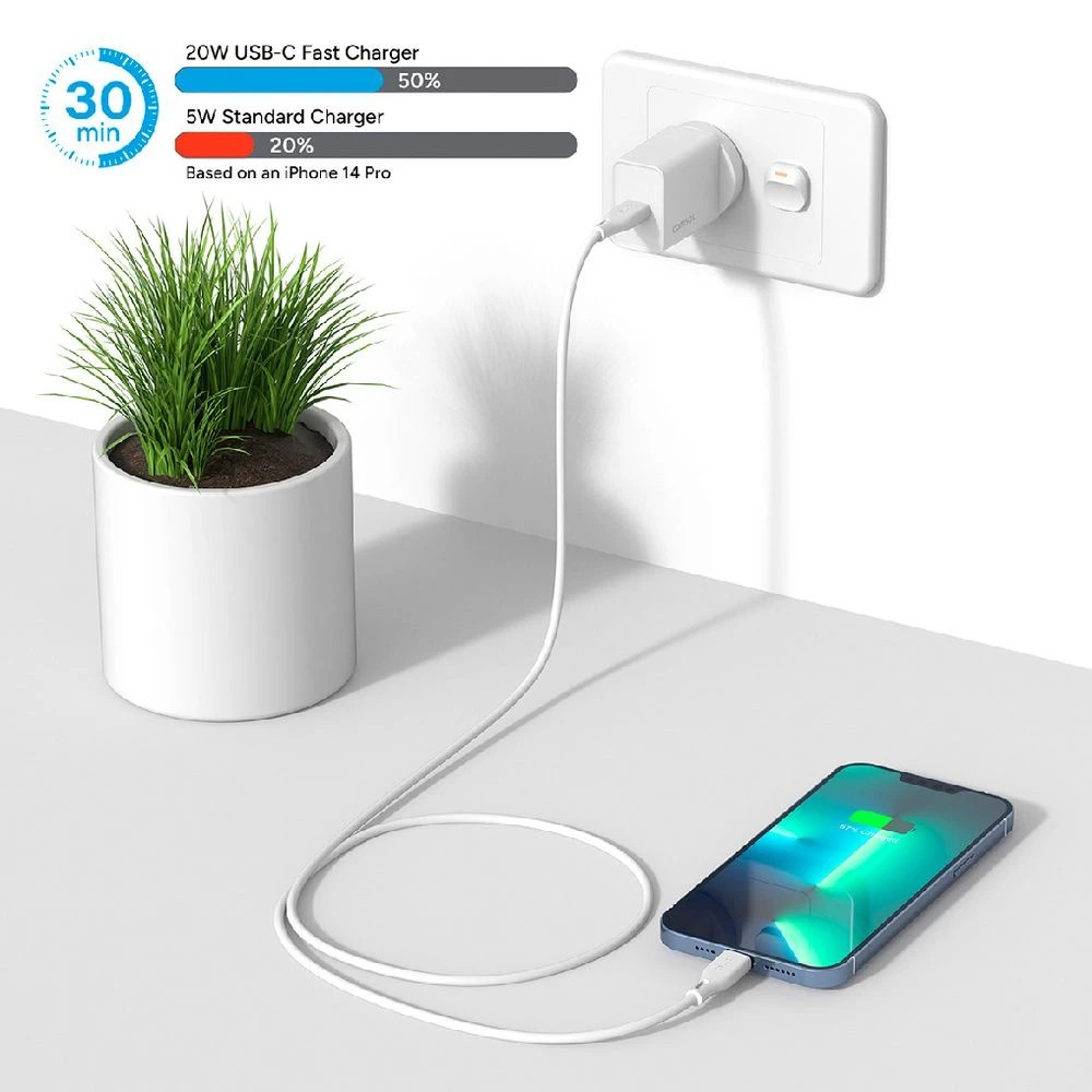 5 Comsol Wall Charger 20W with USB-C Cable White, 5 of 5