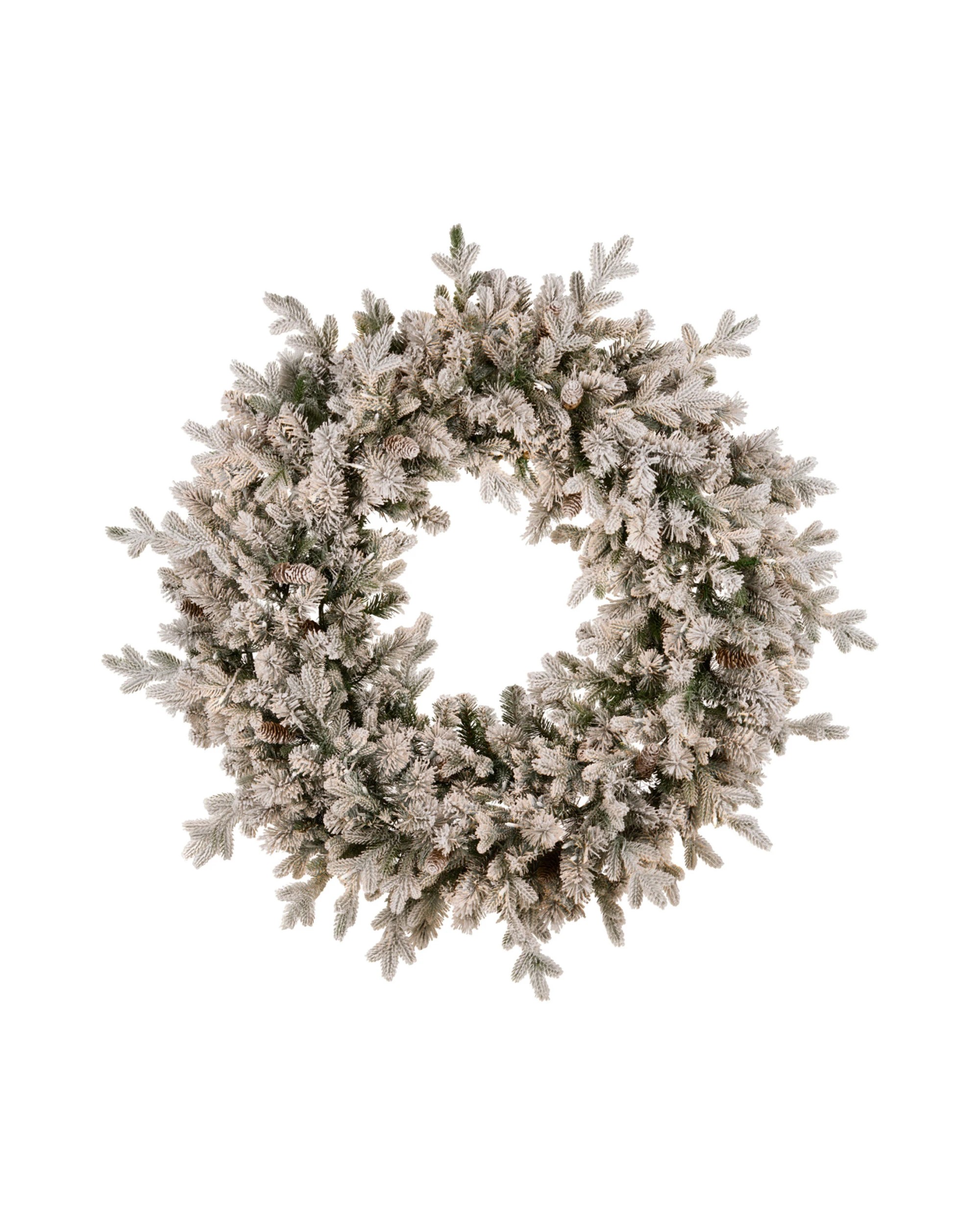 2 Christabelle Large 1.2m Christmas Wreath Snowy Dorchester with LED Lights Front Door Decoration Ornament, 2 of 8