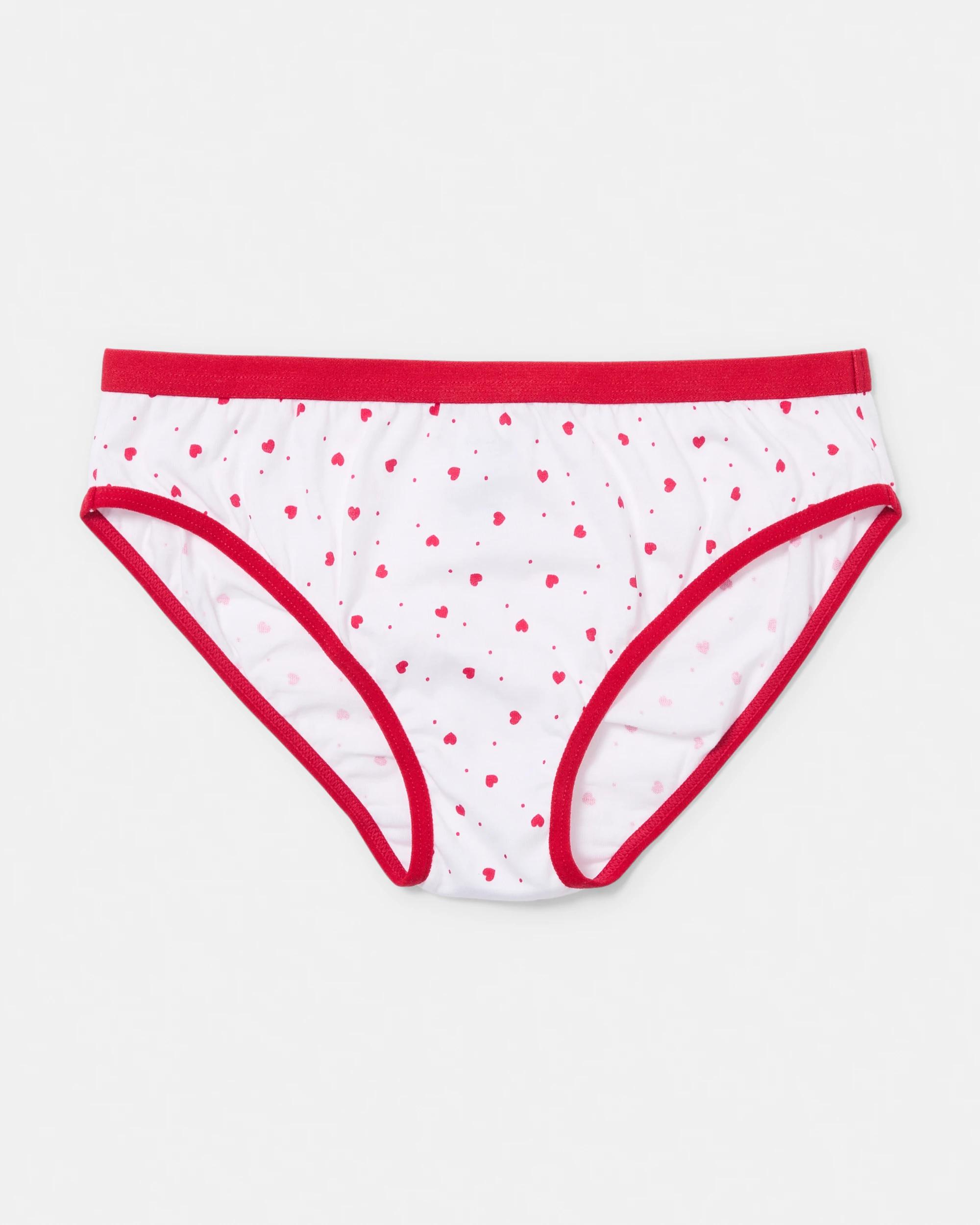 3 7 Pack Print Briefs Wht Hearts, 3 of 9