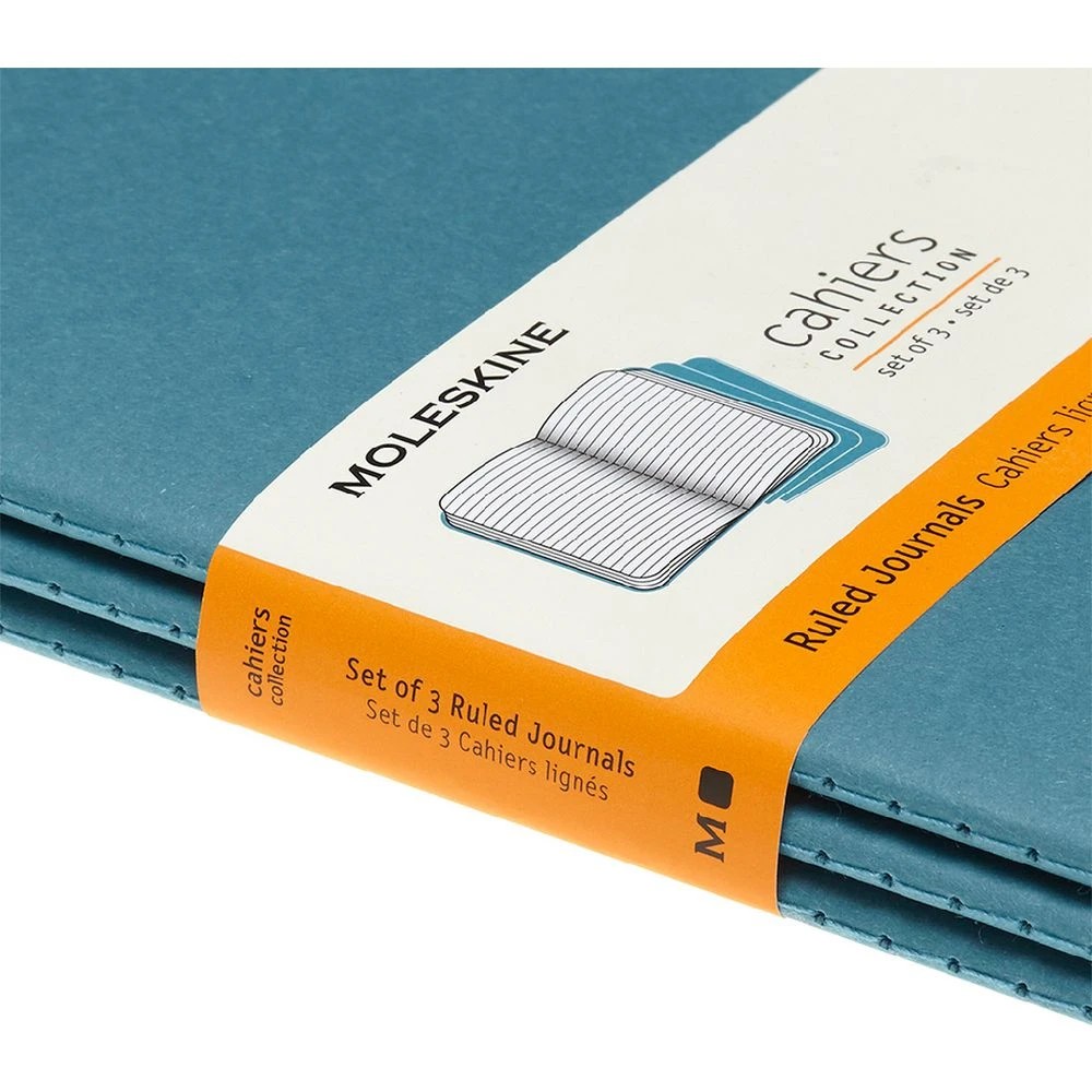 5 Moleskine Cahier Notebook Large 3 Pack Brisk Blue, 5 of 5