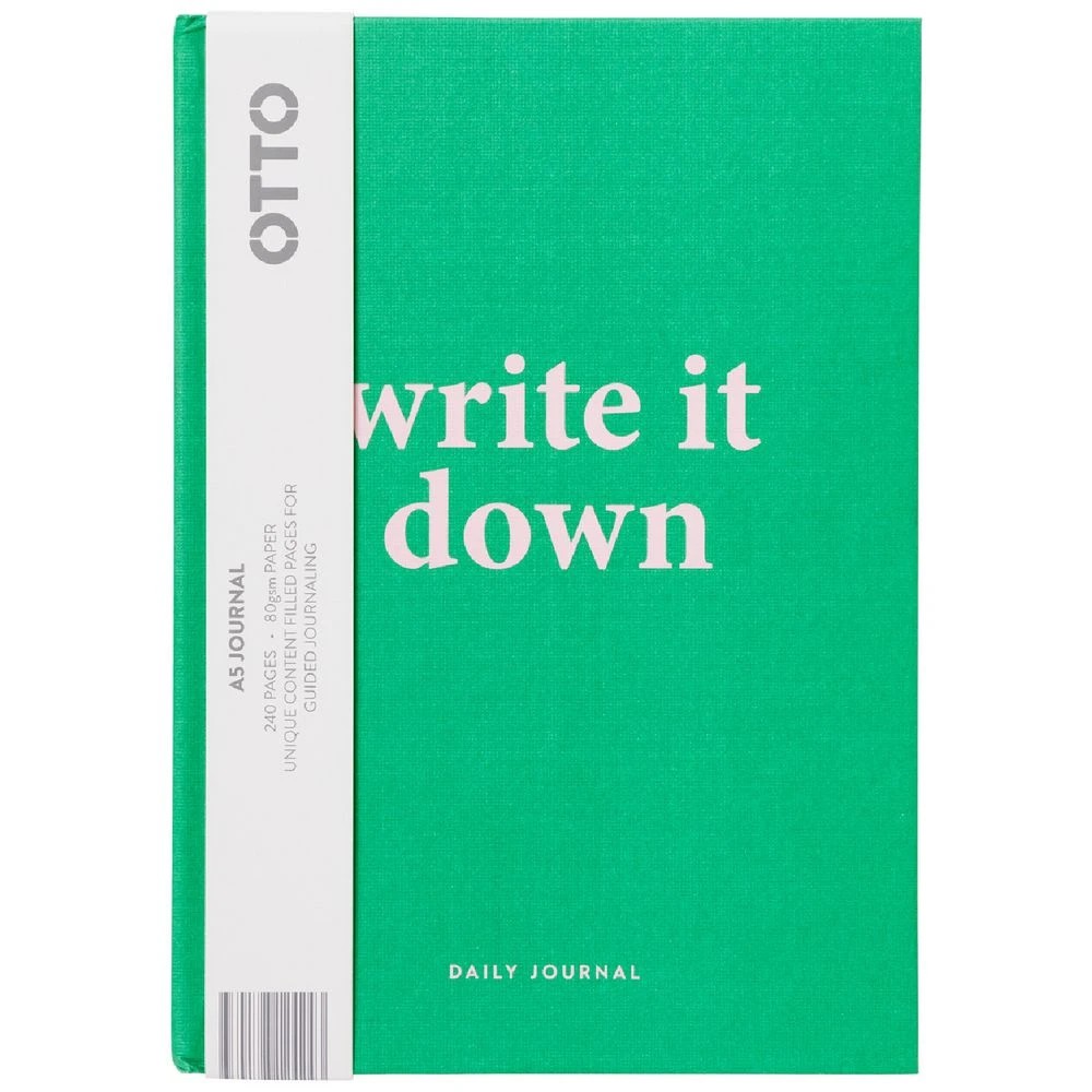 1 Otto A5 Write It Down Journal 240 Page Green, 1 of 3