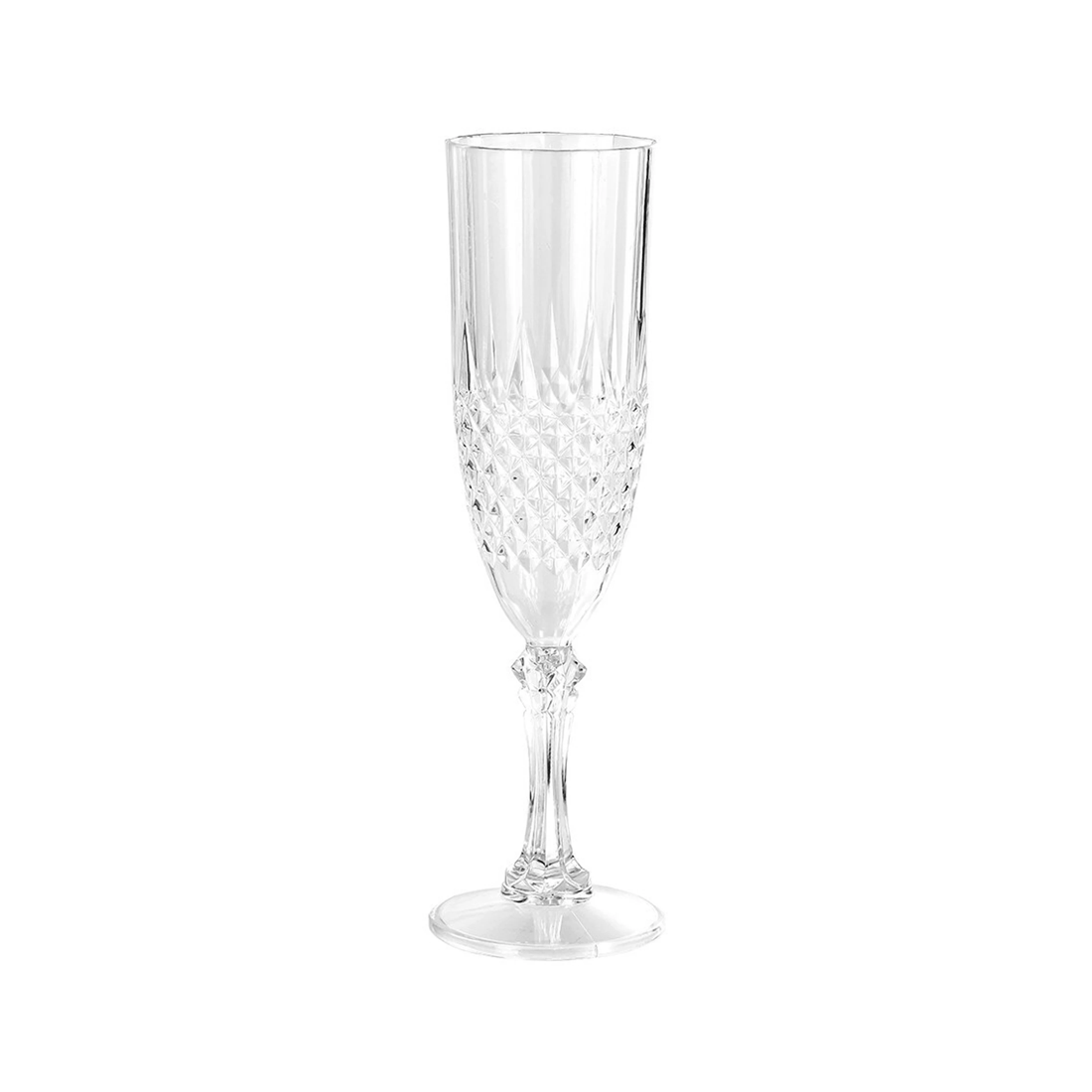 1 Lemon & Lime Crystal Deco 230ml Plastic Champagne Glass Sparkling Wine Flute
 - Clear, 1 of 4