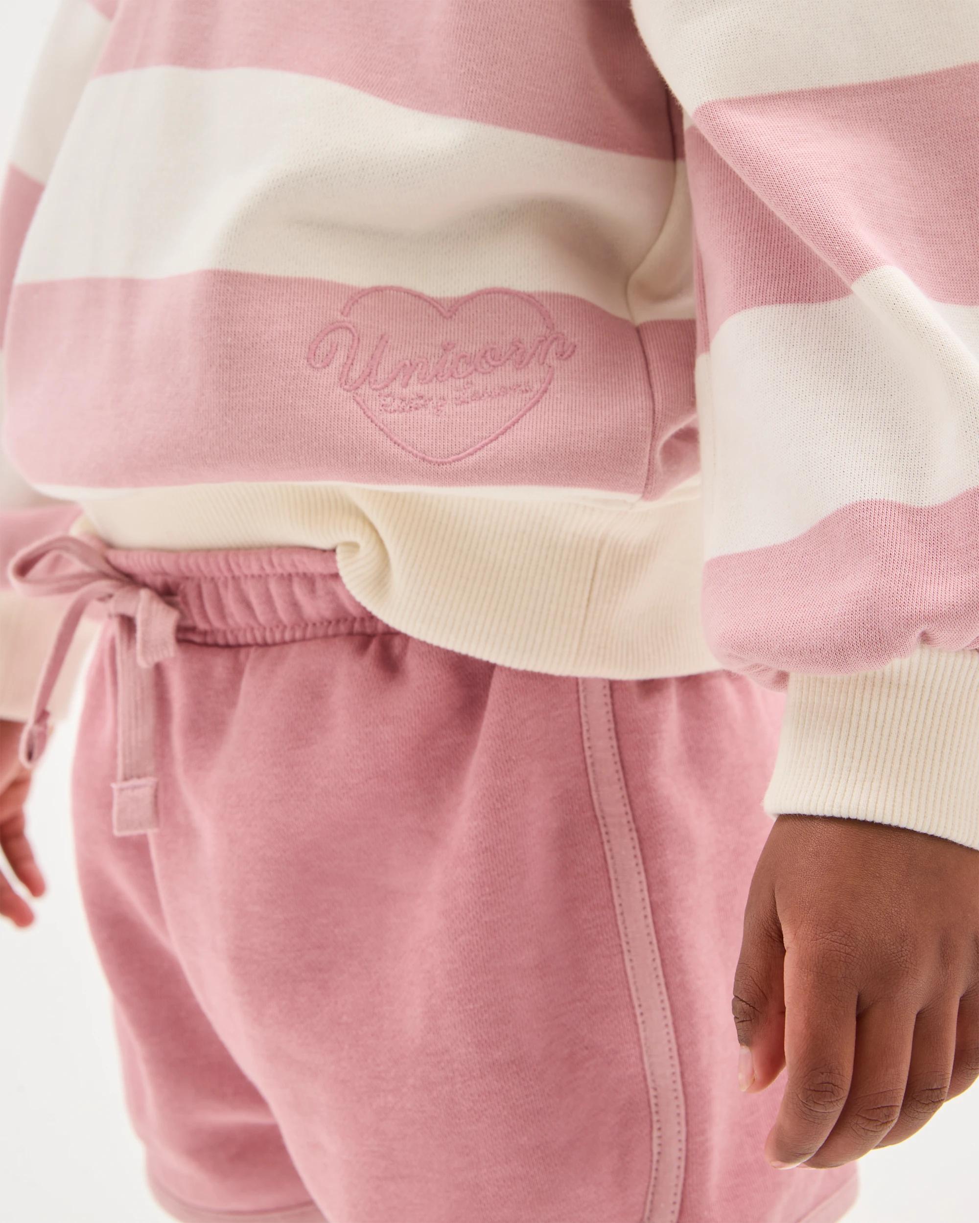 5 Target Australian Cotton Blend Fleece Top and Short 2 Piece Set PINK STRIPE, 5 of 9