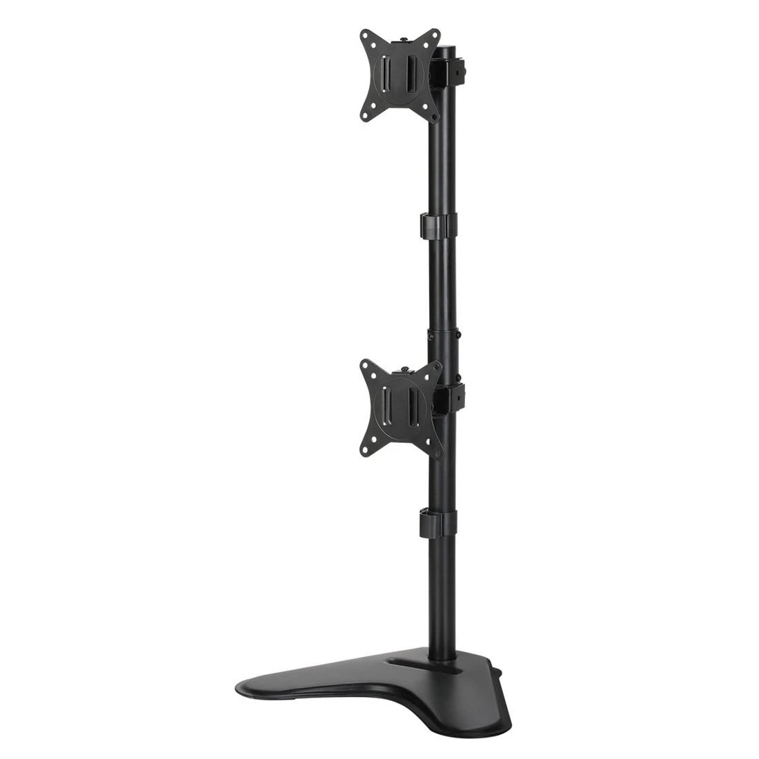 1 Artiss Monitor Arm Stand Dual Mount HD LED TV Bracket Holder Freestanding - Black, 1 of 7