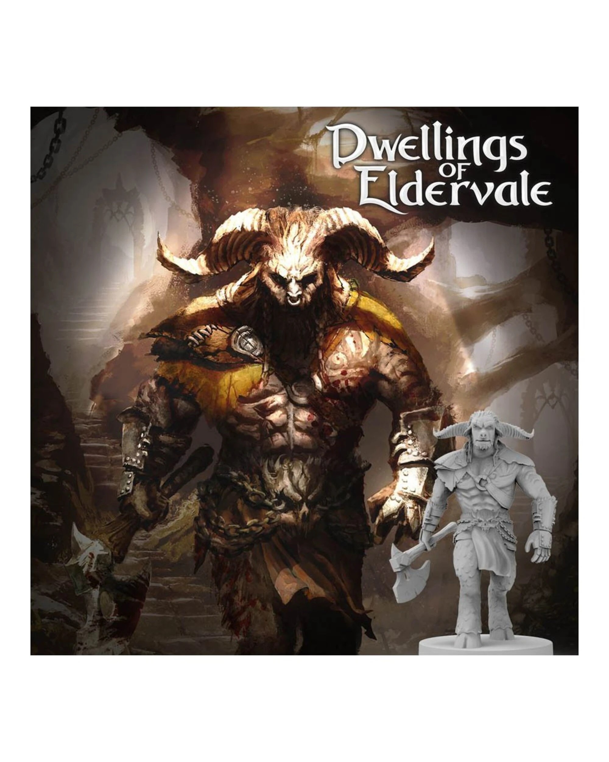 1 Dwellings of Eldervale Board Game Minotaur Miniature, 1 of 1