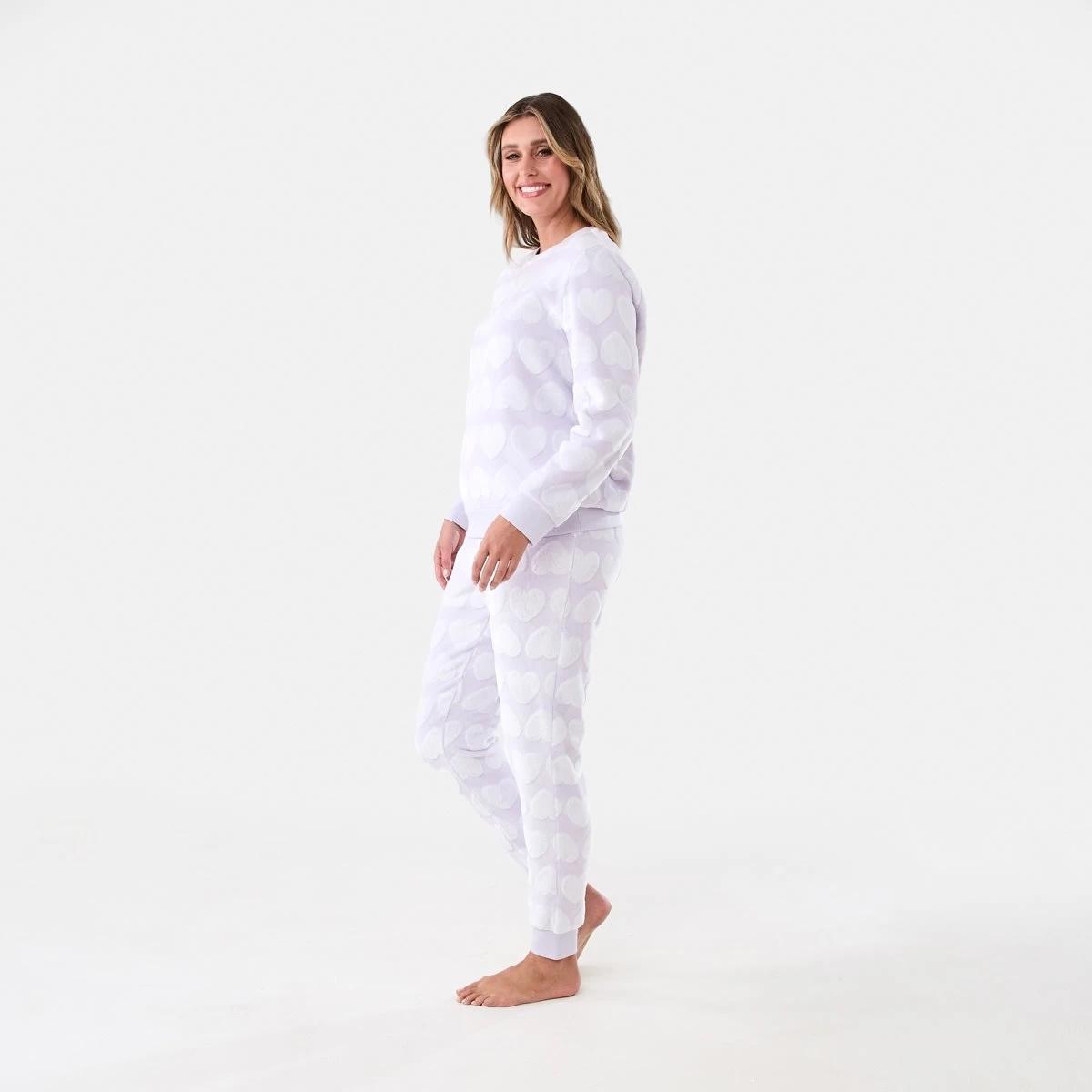 2 Fleece Top and Pants Pyjama Set Llc Heart, 2 of 7