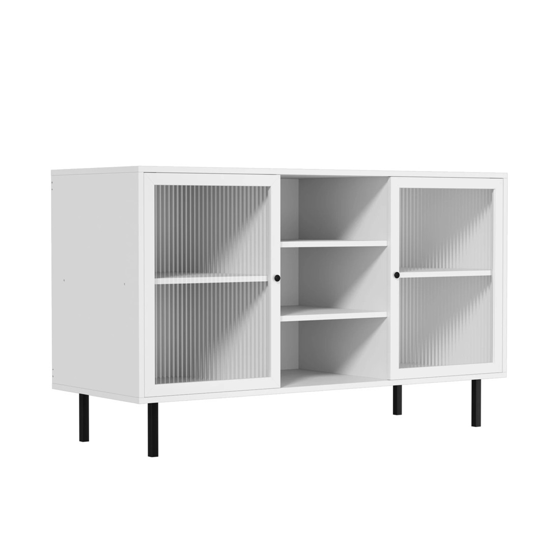 6 Oikiture Sideboard Buffet Glass Door
 - White, 6 of 10