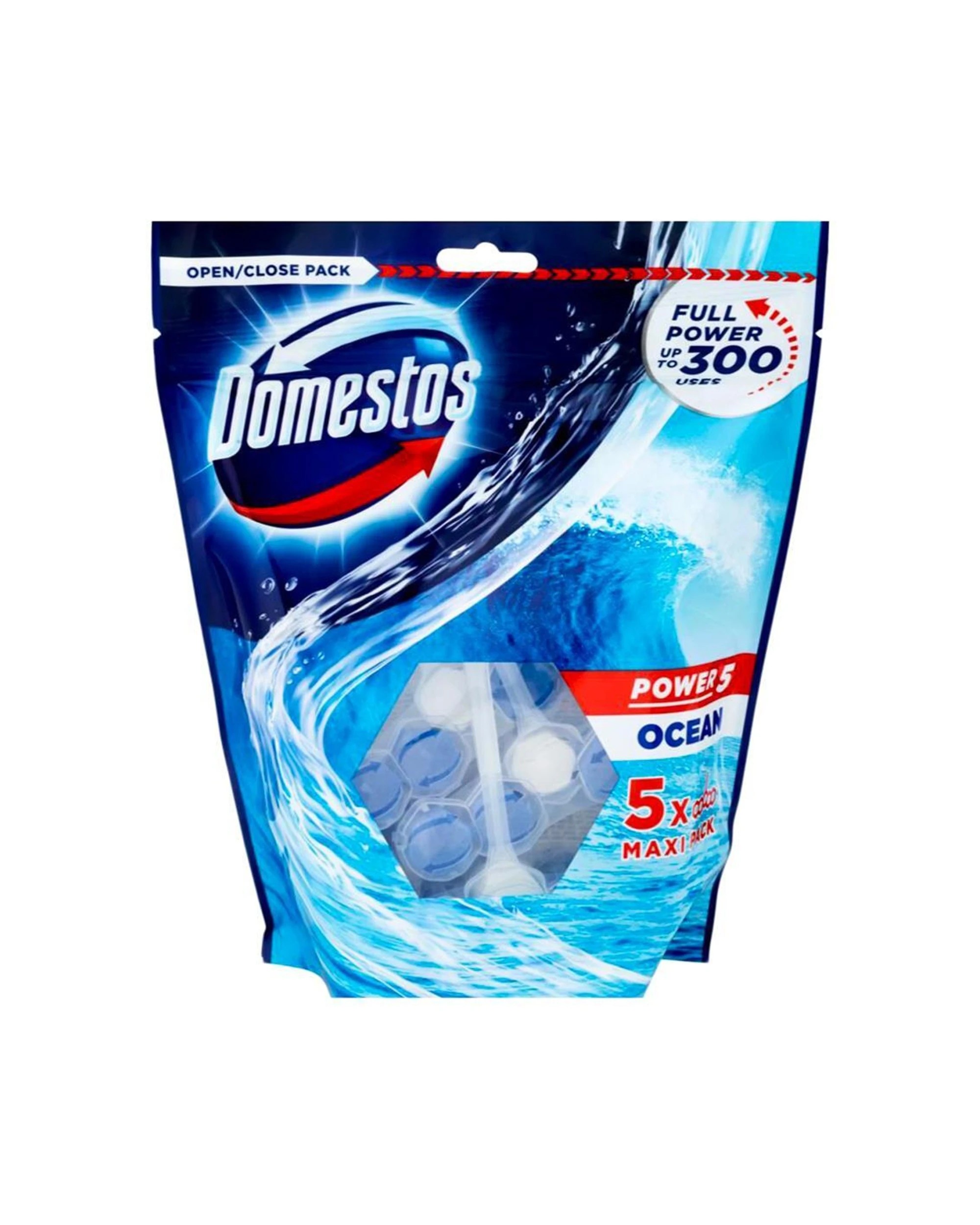 2 6 x 30pc Domestos Toilet Cage Power 5 Bathroom Bowl Cleaner 55g - Multi, 2 of 3