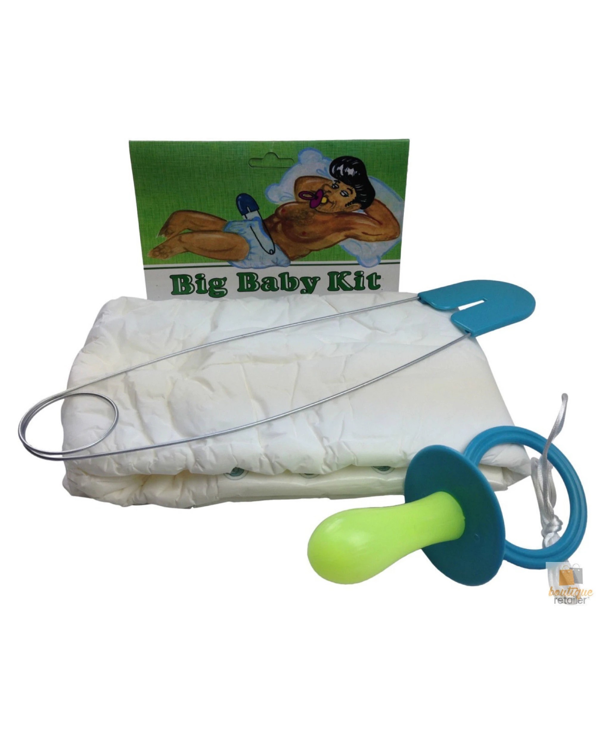 1 BR Costumes Adult Baby Costume with Jumbo Diaper and Dummy Accessory for Halloween, 1 of 5
