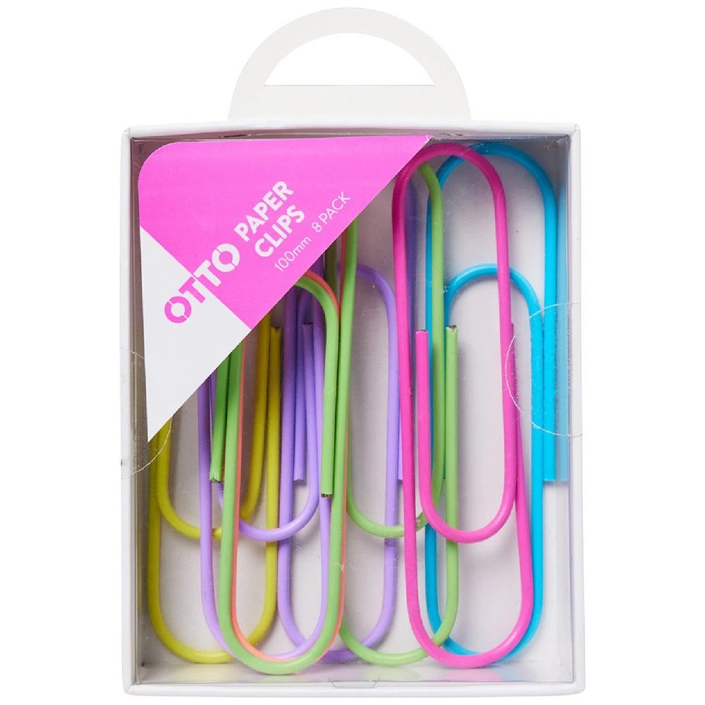 1 Otto Paper Clips 100mm Assorted 8 Pack, 1 of 1