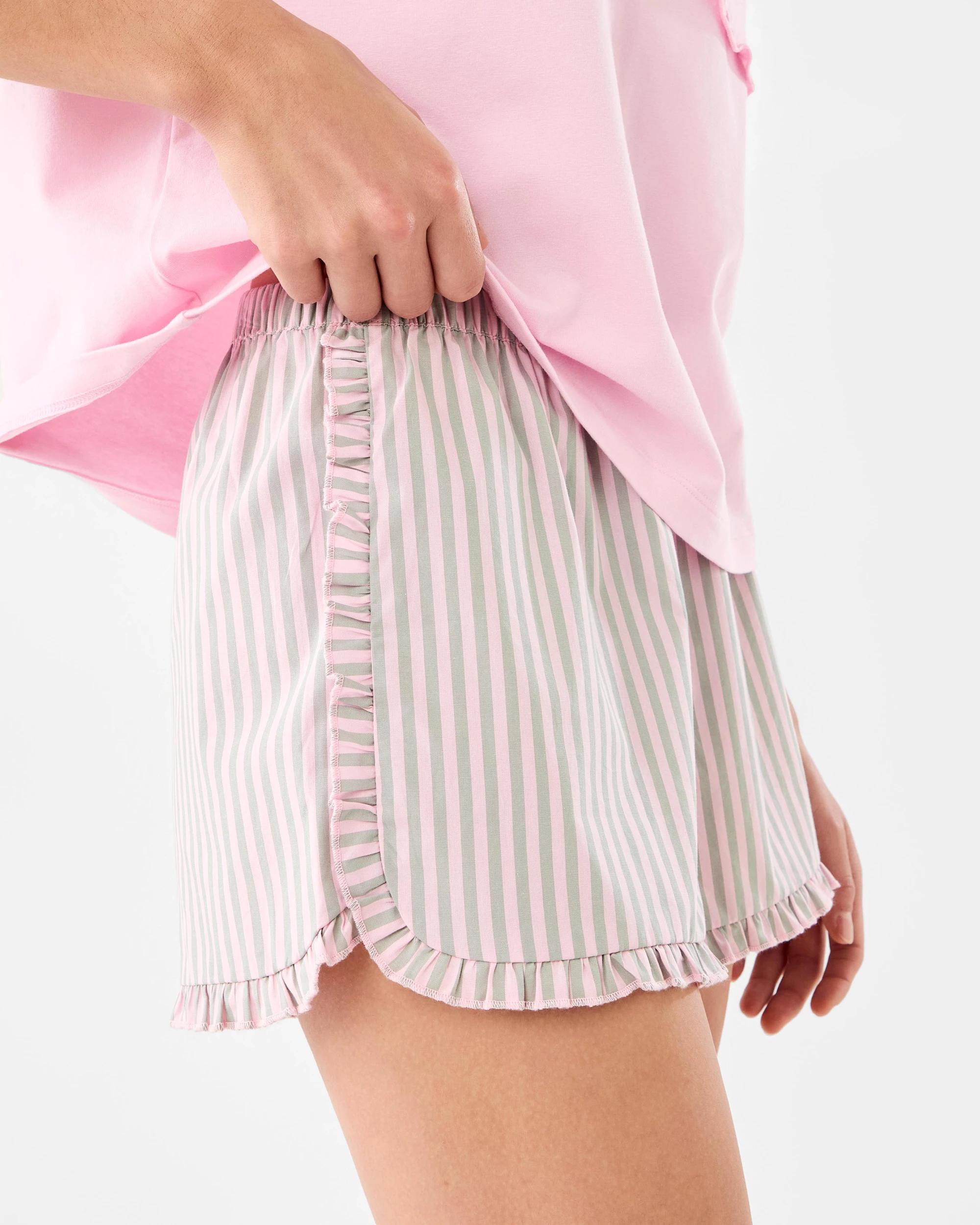 6 Frill Cotton Woven Shorts Pastel Stp, 6 of 6