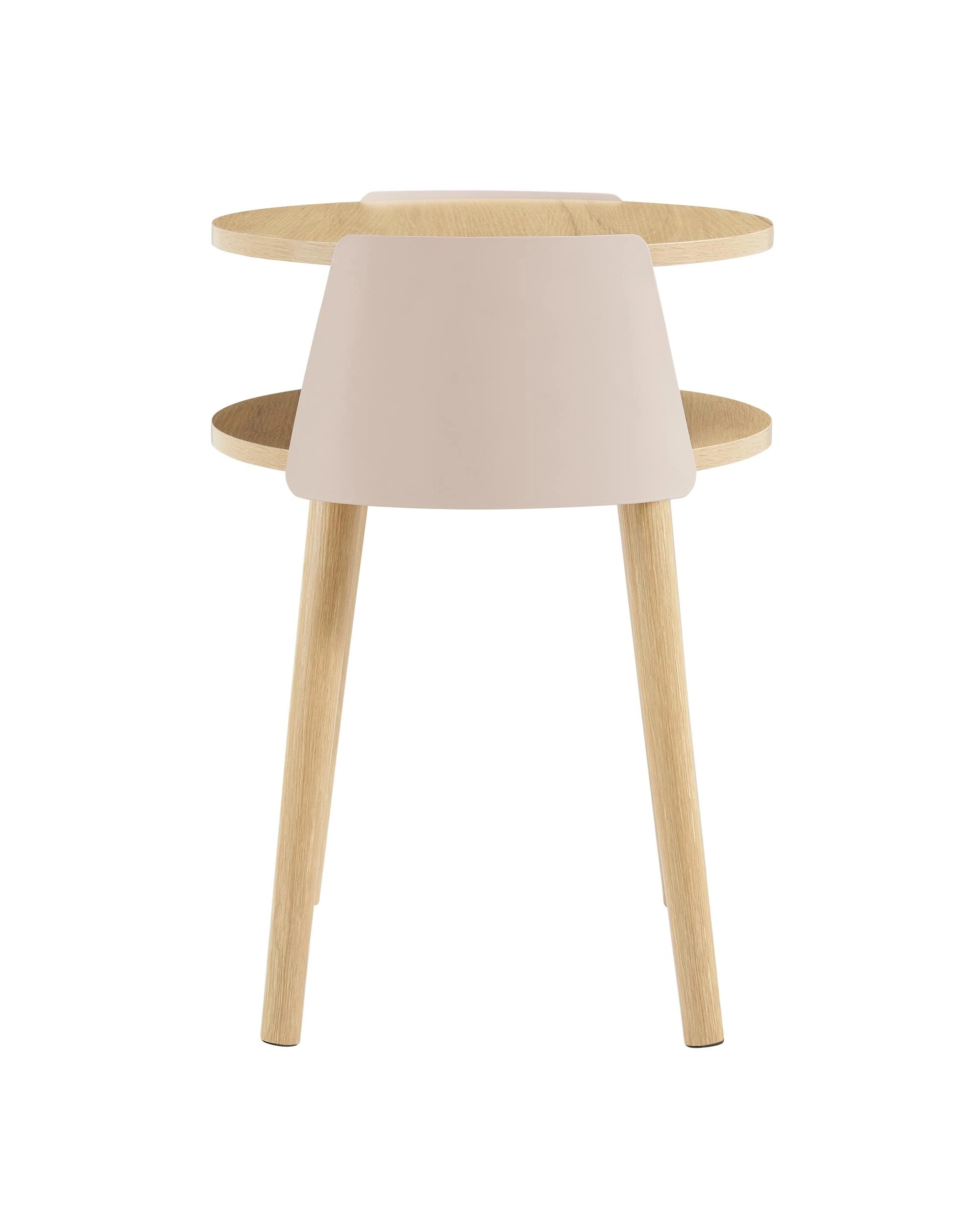 5 Kodu Side Table Bedside Shelf Round - Beige, 5 of 9