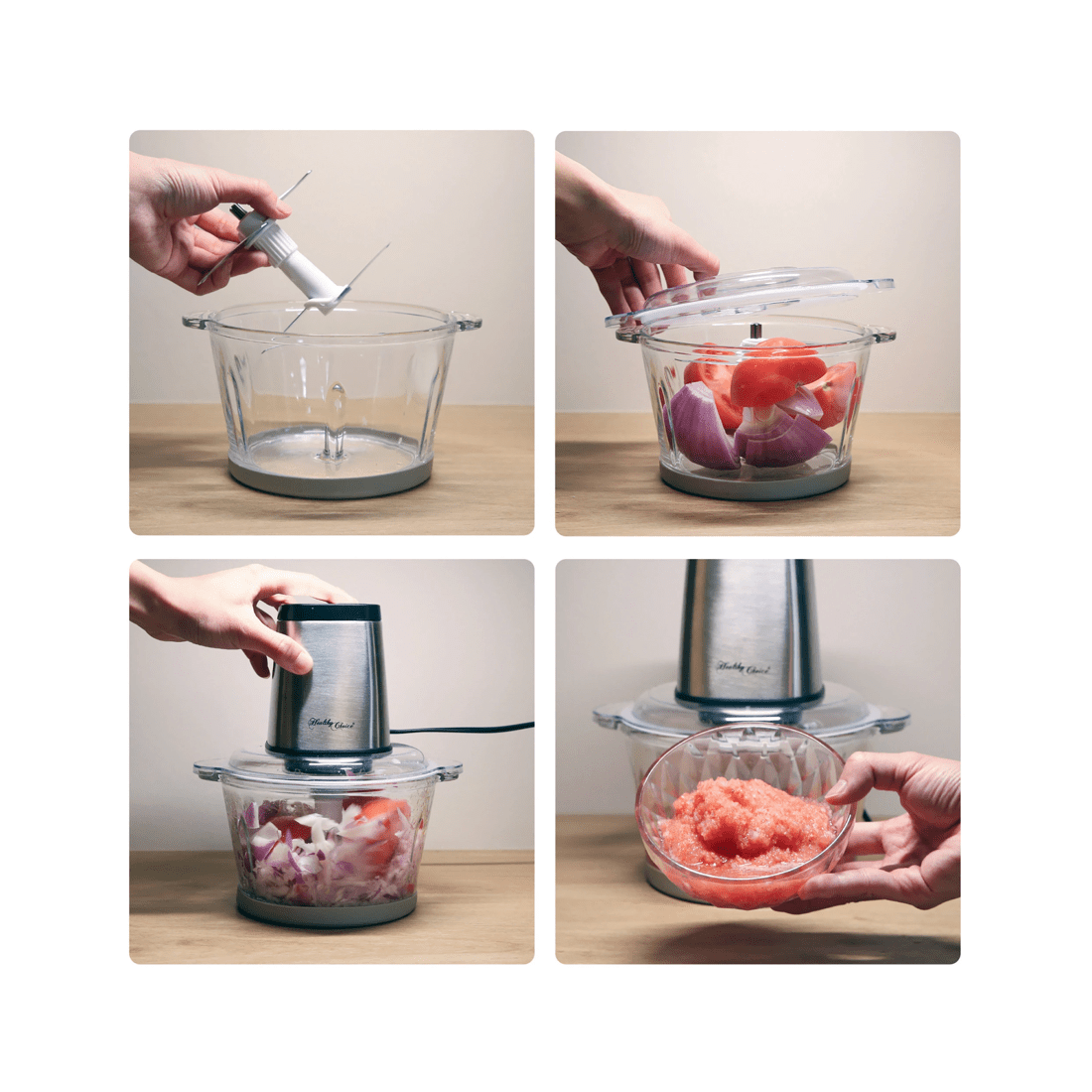 4 Healthy Choice Large Powerful Food Chopper/ Stainless Steel/ 2kg Capacity/ 300W, 4 of 5