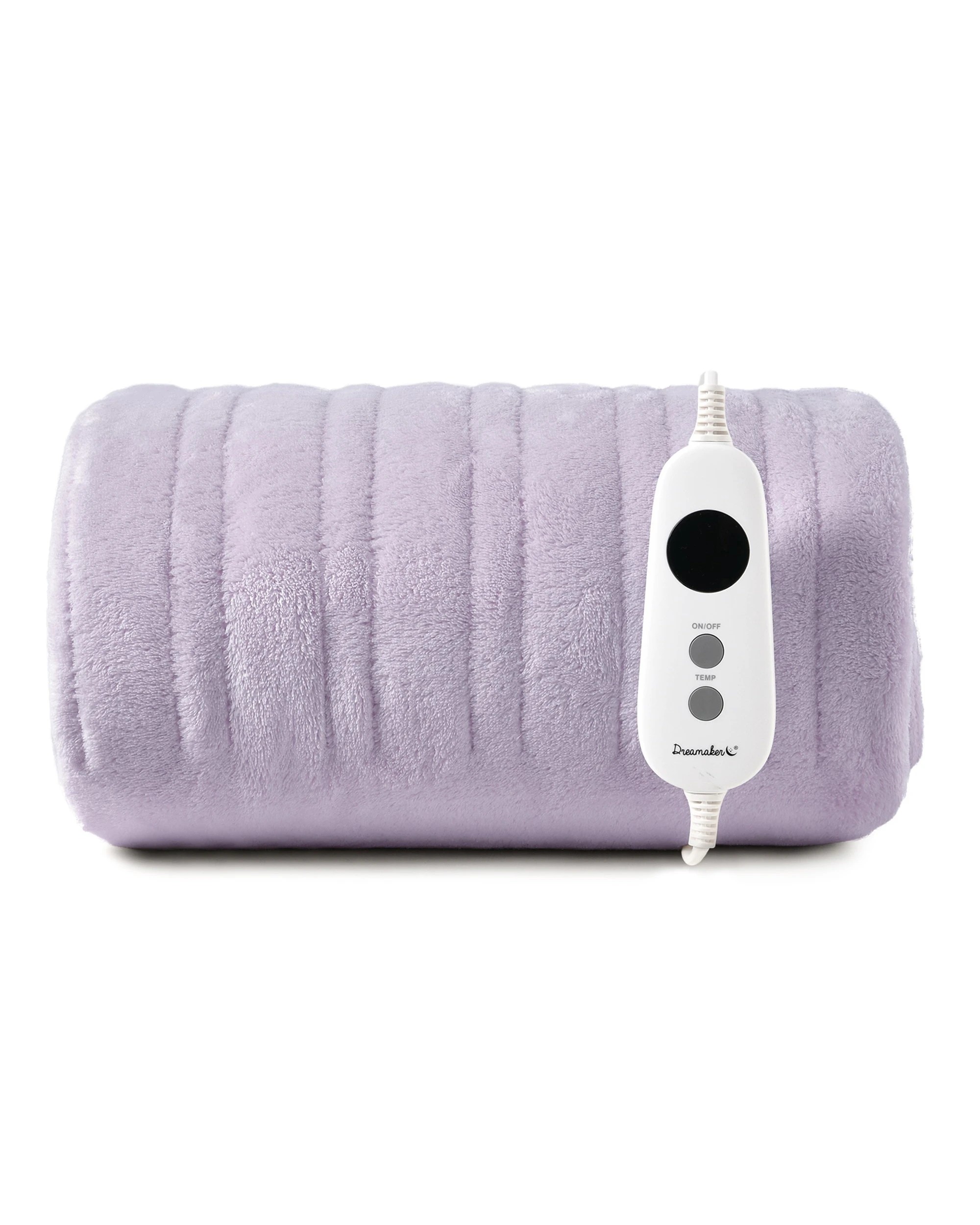 2 Dreamaker Kingston Coral Fleece Electric Heated Throw Blanket 130x160cm - Lavender, 2 of 7
