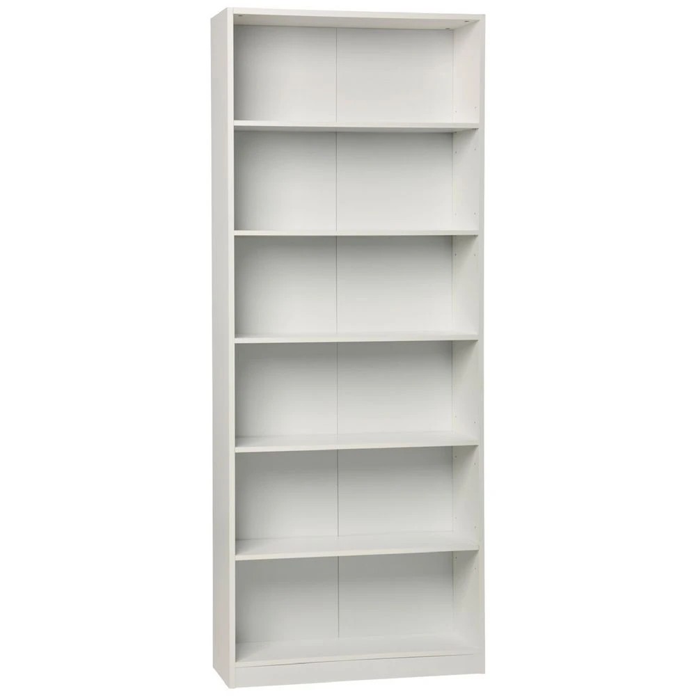 1 Austin 6 Shelf Bookcase White Shelves Home Office Storage, 1 of 6