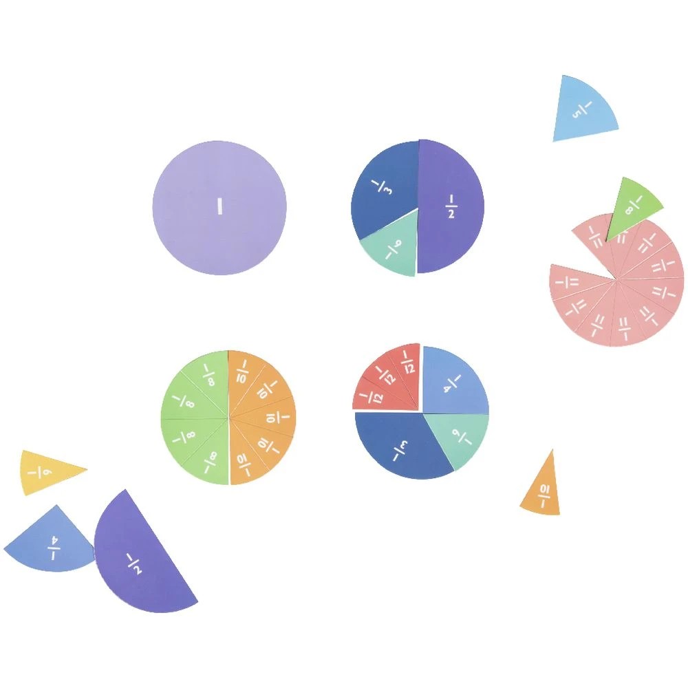 4 Studymate Magnetic Fraction Circle Set, 4 of 4