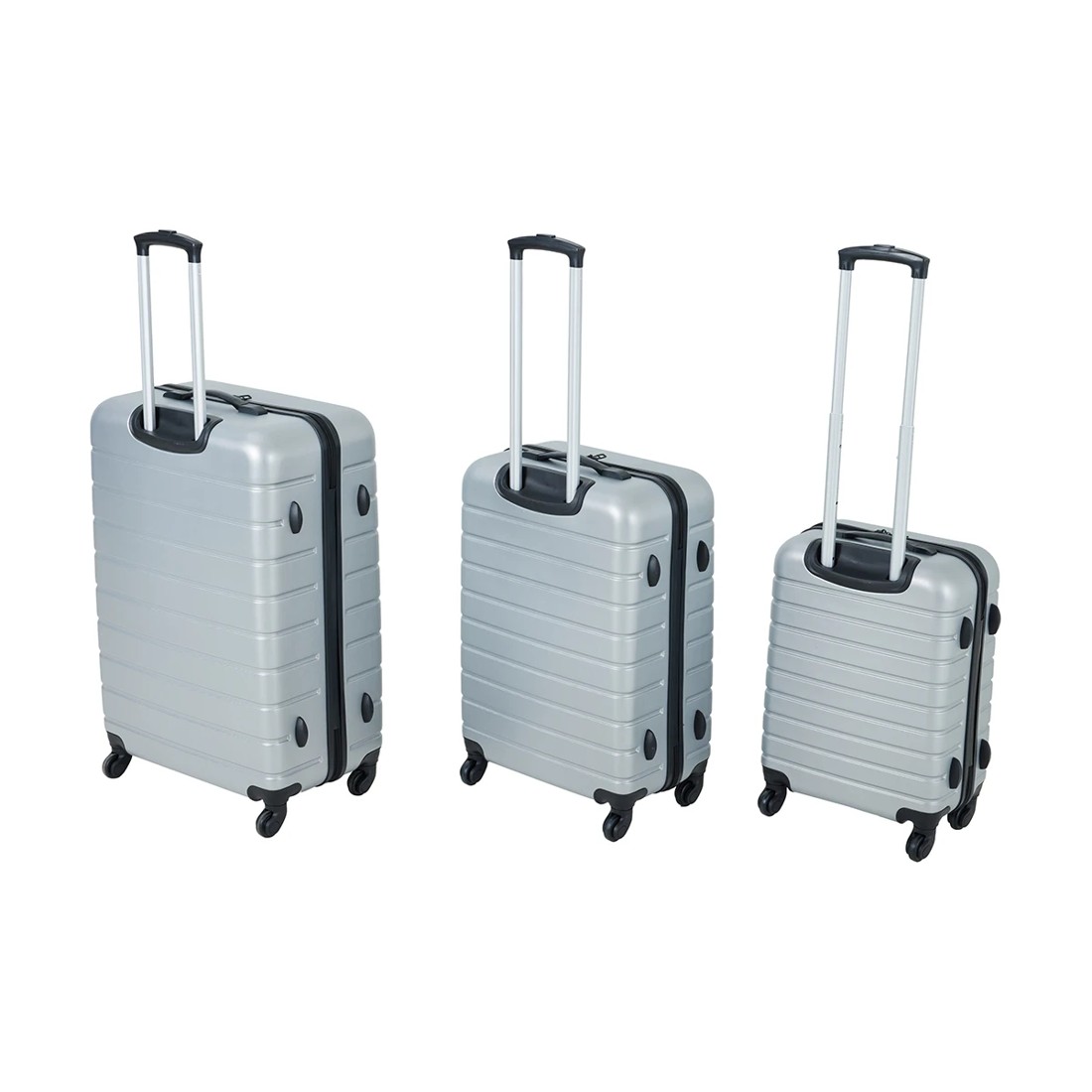 3 6 Piece Family Luggage Set - Silver, 3 of 10