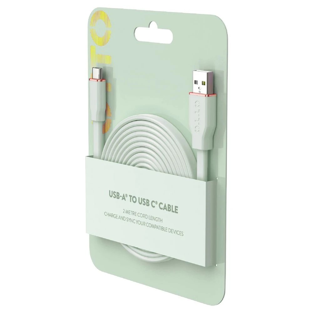 5 Otto 2m USB-A to USB-C Cable Mint, 5 of 6